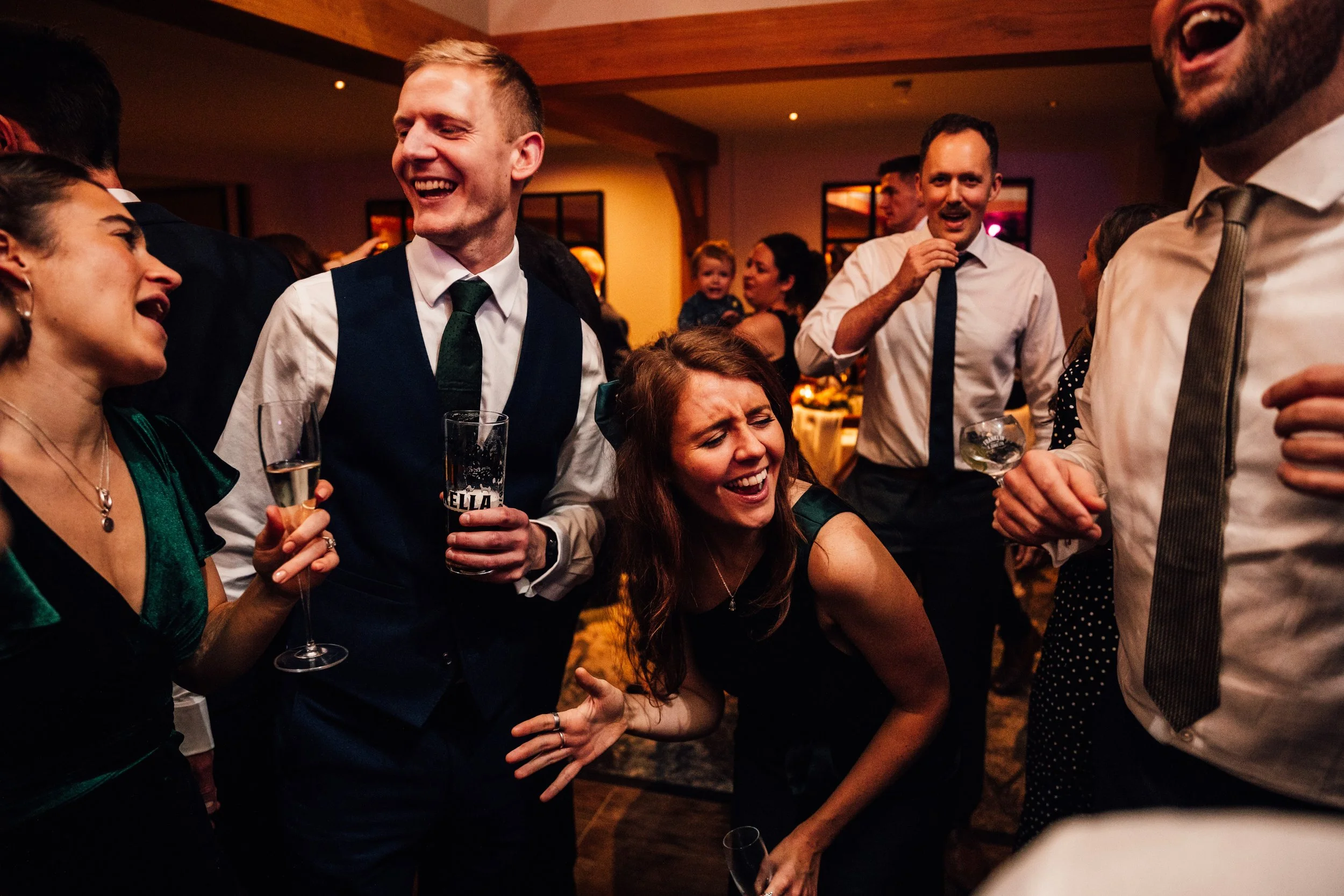 Dancefloor photos at Derbyshire wedding
