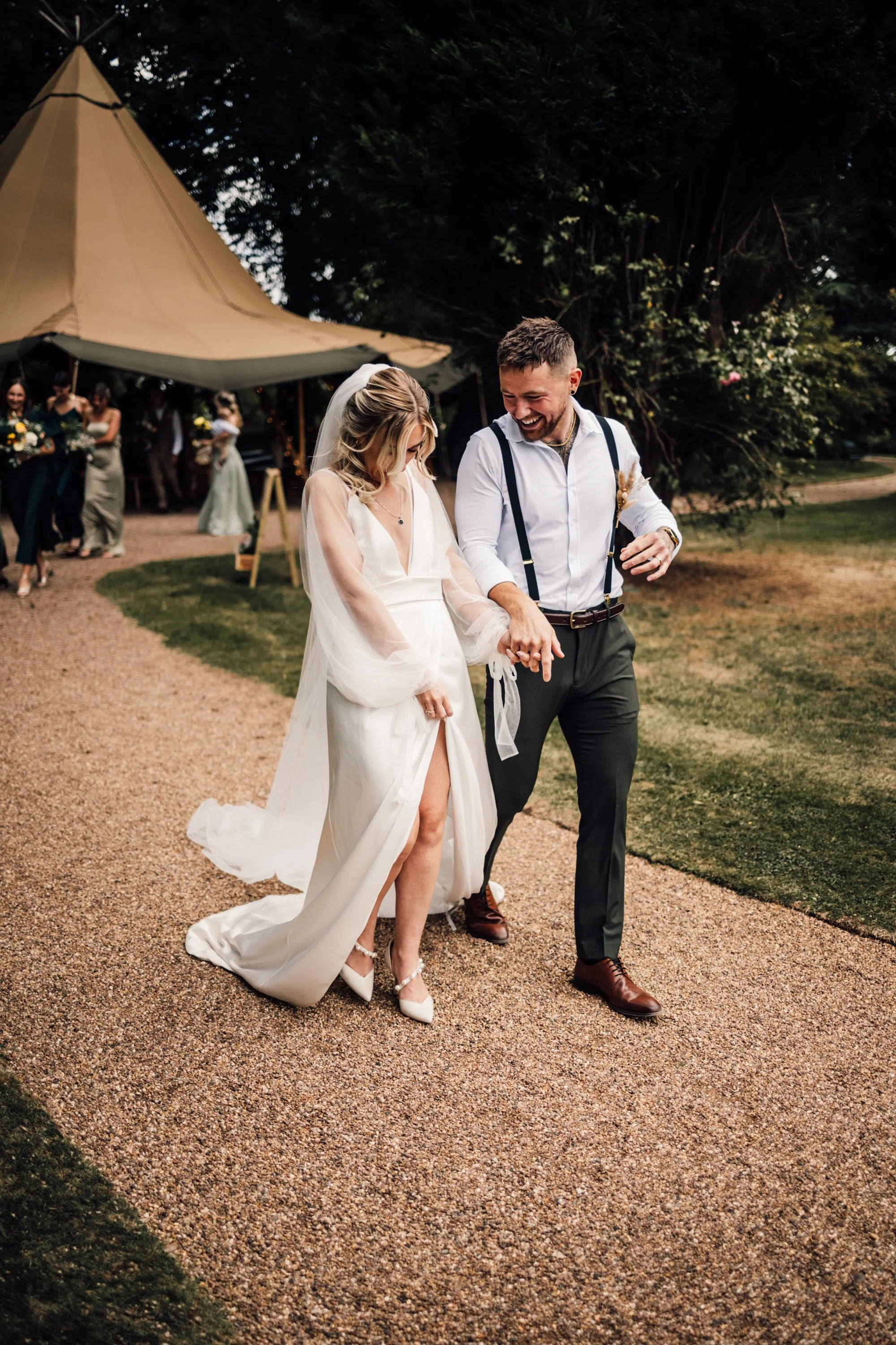 Tipis at Whatton House Wedding Photography.