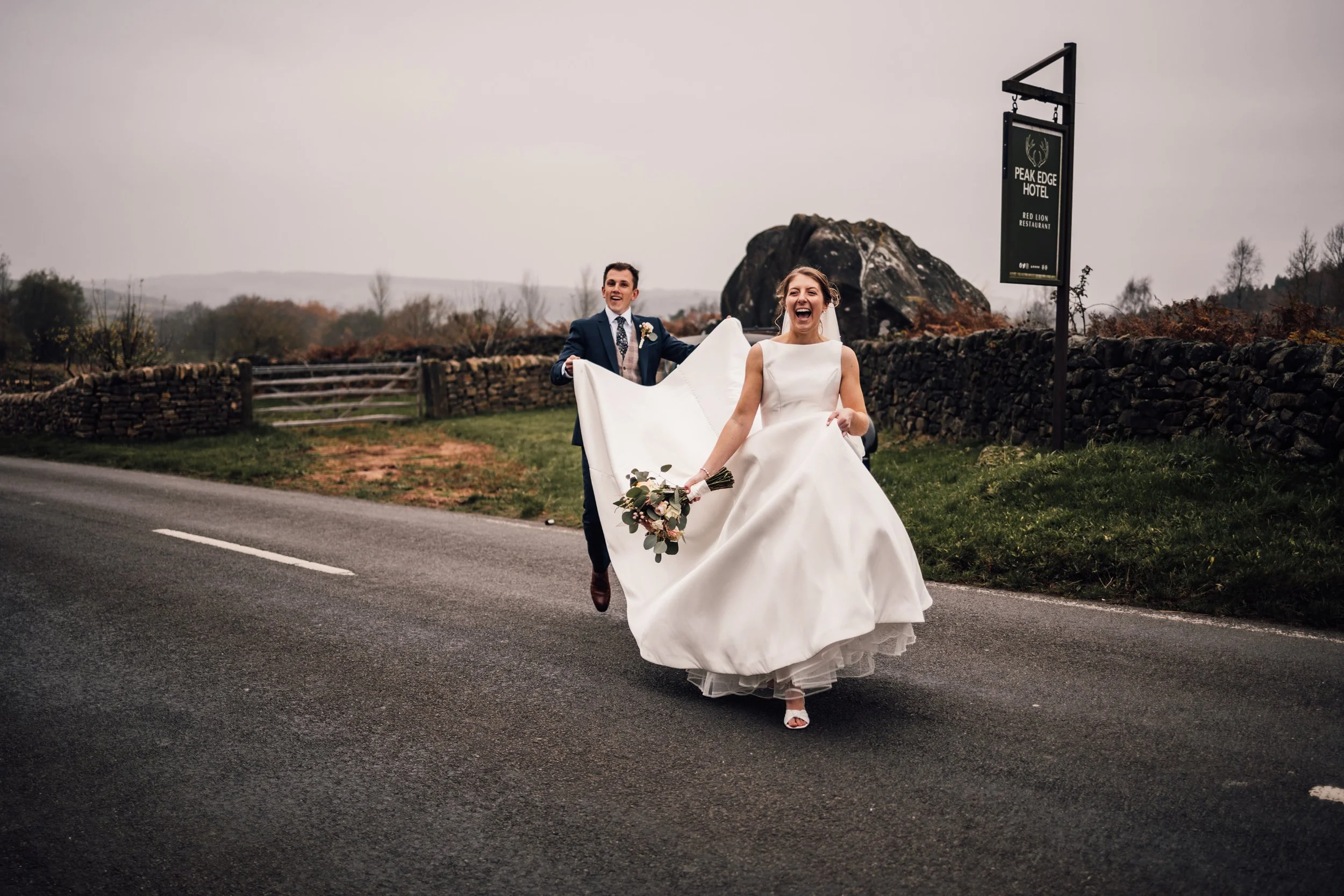 Relaxed couple photos at Peak Edge Hotel wedding in Derbyshire