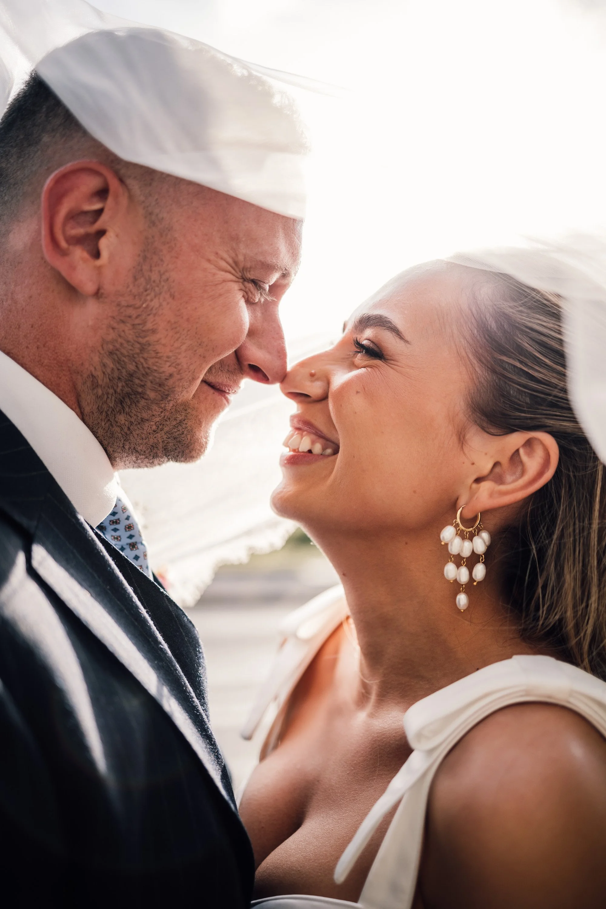 Sunset portraits from a luxury summer wedding in the Peak District