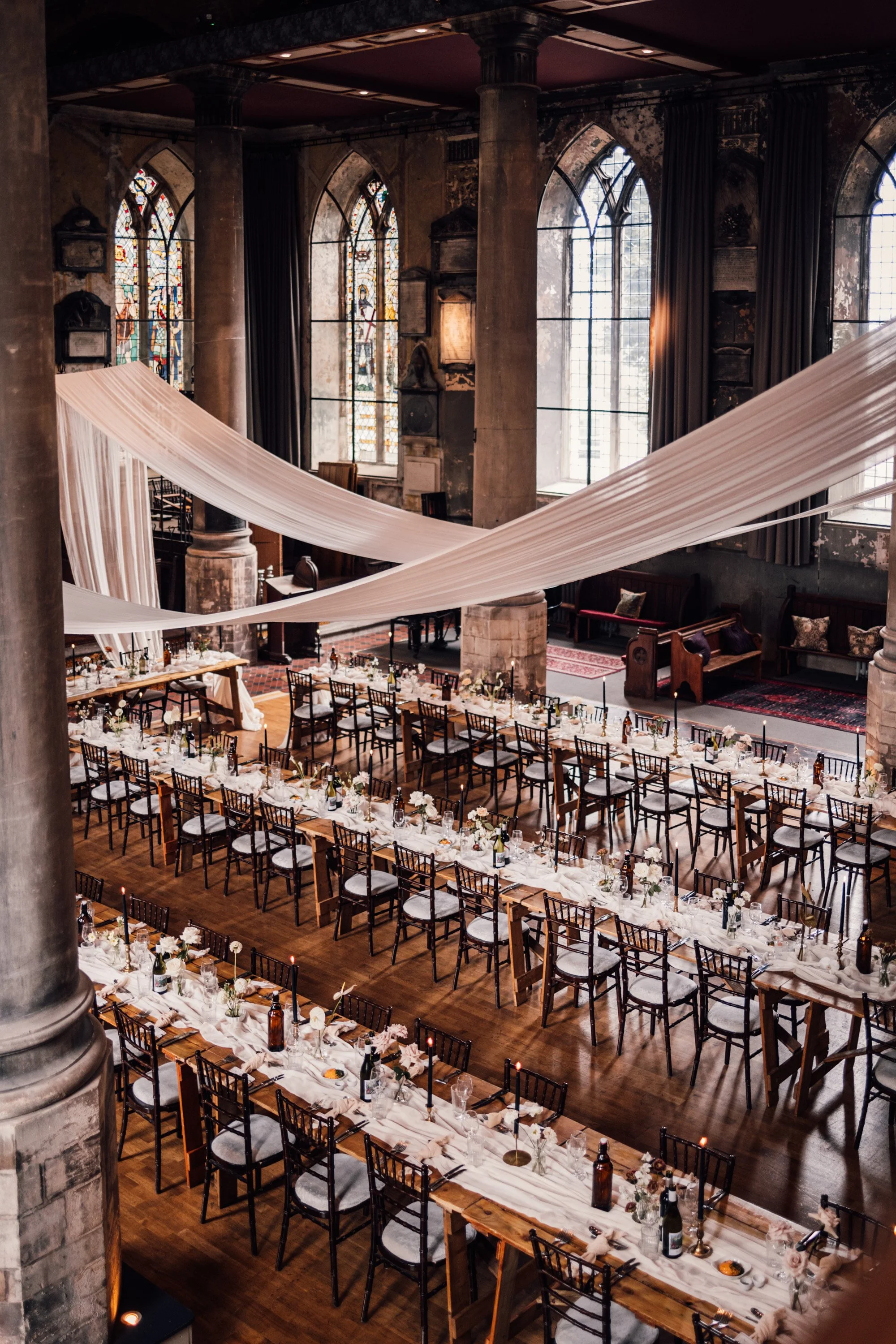 Wedding breakfast styling at the mount without in Bristol
