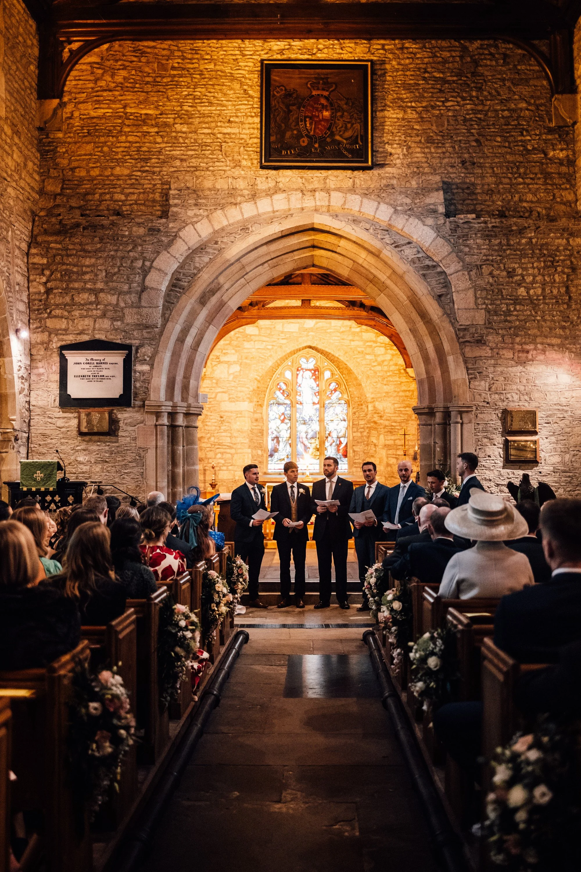 Church wedding at Old Brampton in Chesterfield