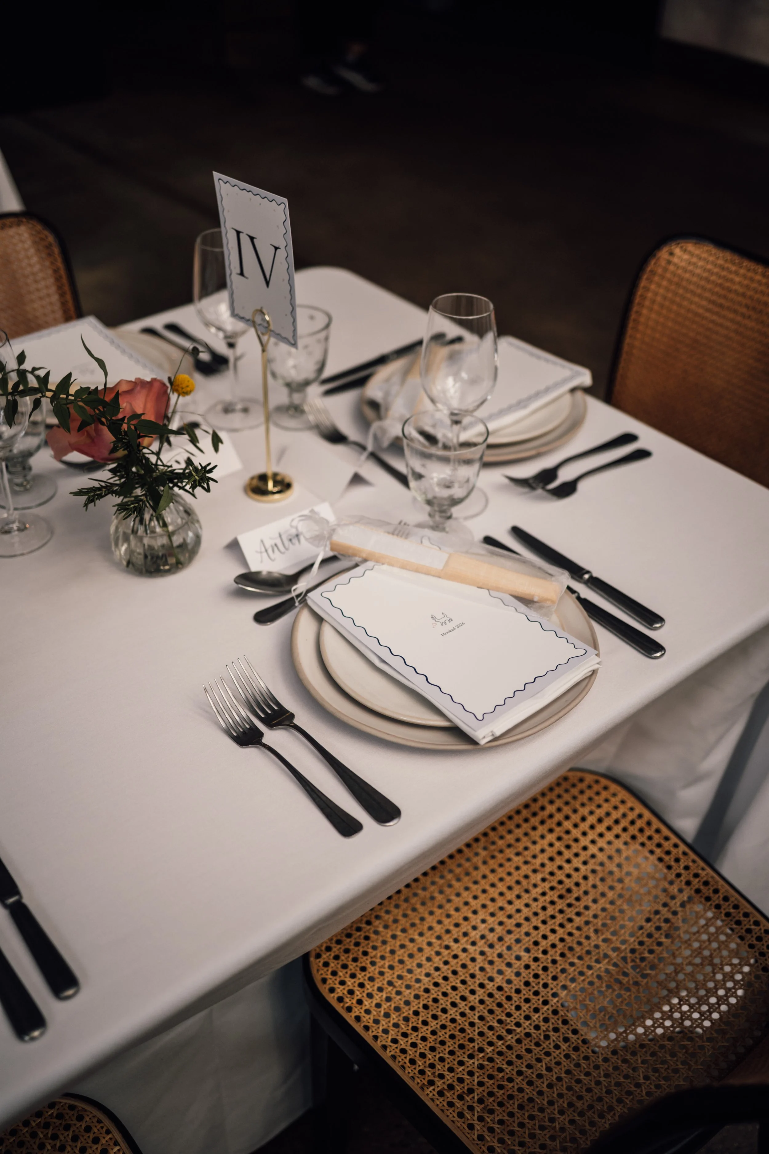wedding details at wild by tart wedding reception