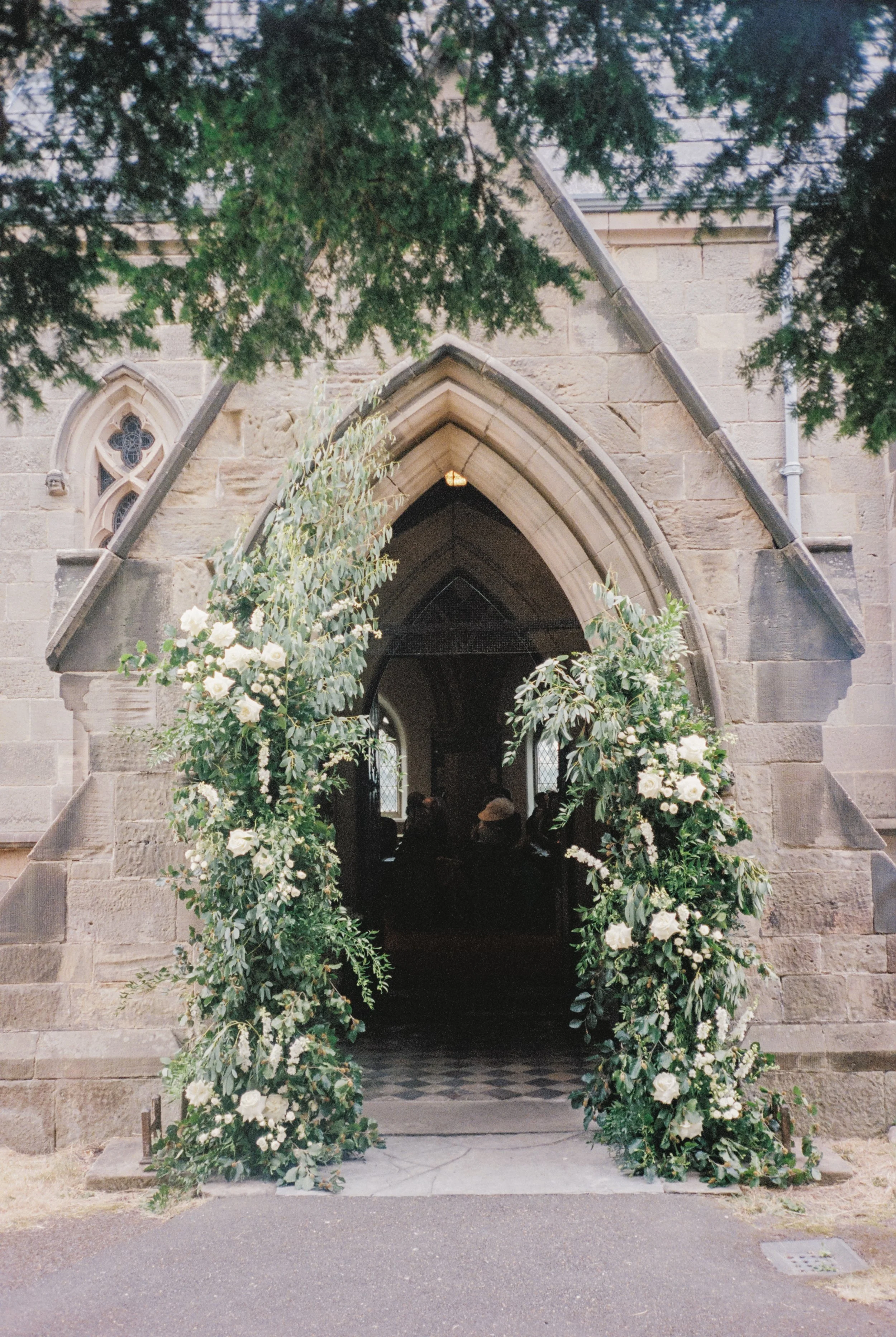 Church wedding photography on 35mm film