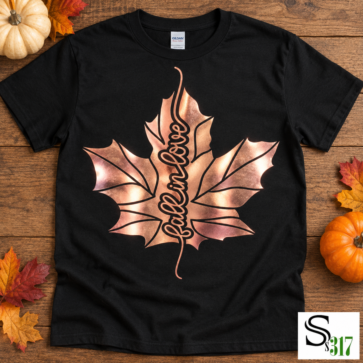 Rose gold leaf