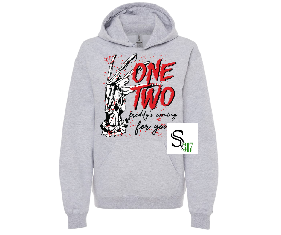 🔥🩸 One, Two... Freddy’s Coming For You Hoodie & Tee 🩸🔥