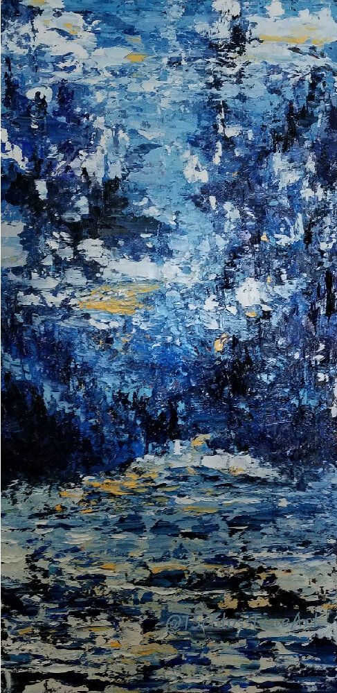 Winter Evening 14in x 28in Oil on Canvas