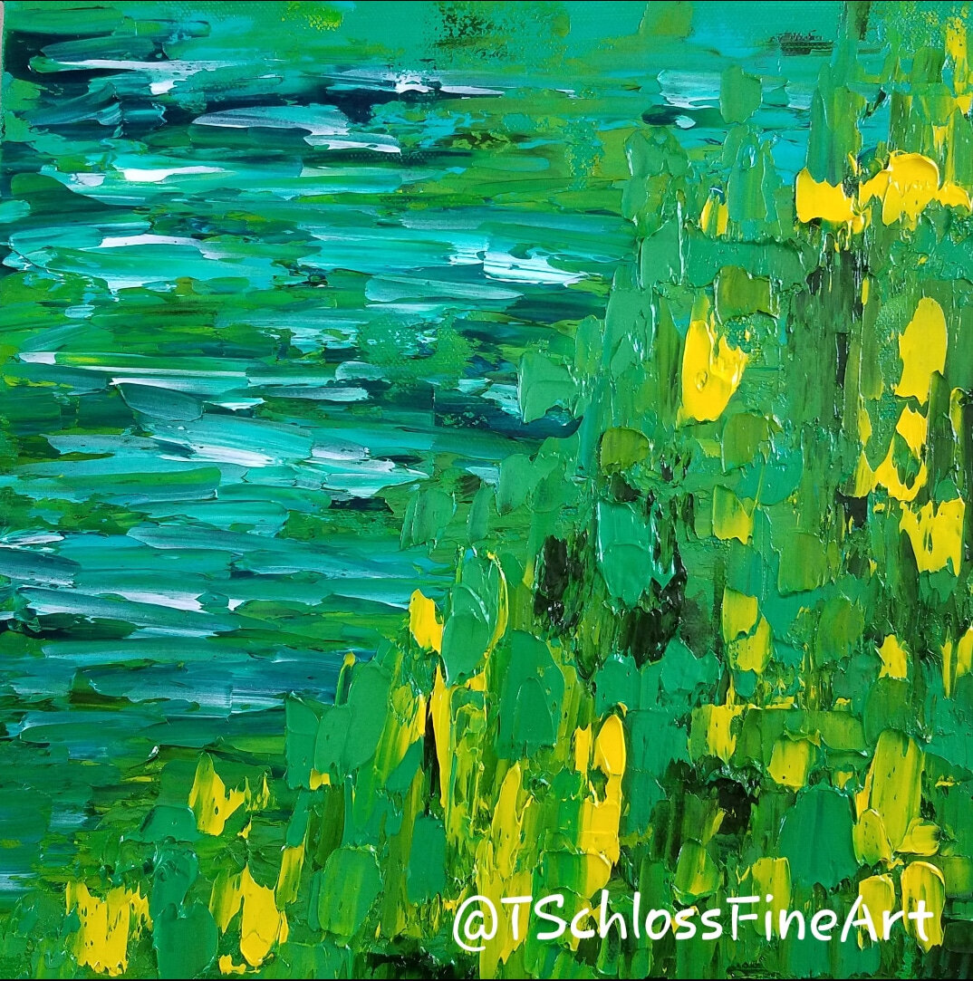 GREEN - Hobbiton 12in x 12in Oil on Canvas