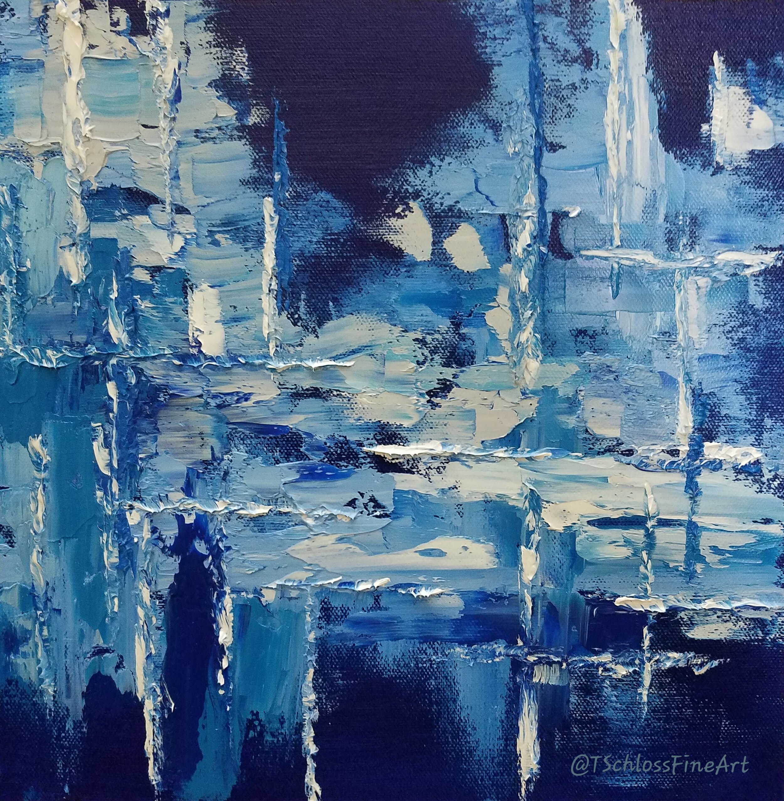 INDIGO - Corscant 12in x 12in Oil on Canvas