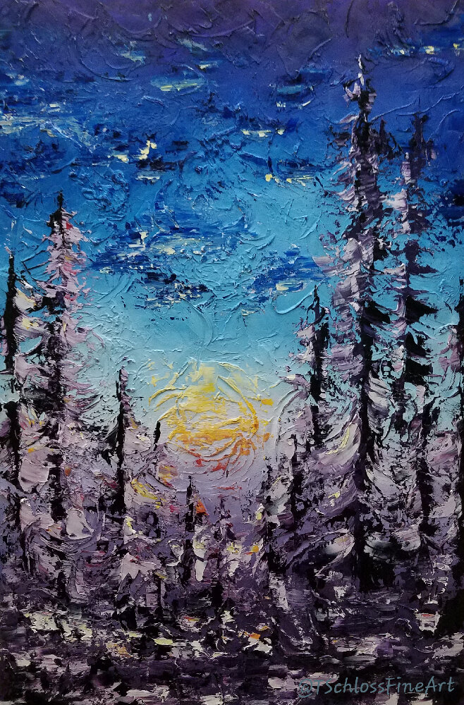 Winter Forest 24in x 30in Oil on Canvas