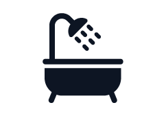Ducha sobre una tina