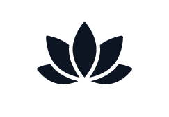 ilustración de una flor de loto con hojas