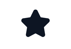 Estrella de color azul oscuro