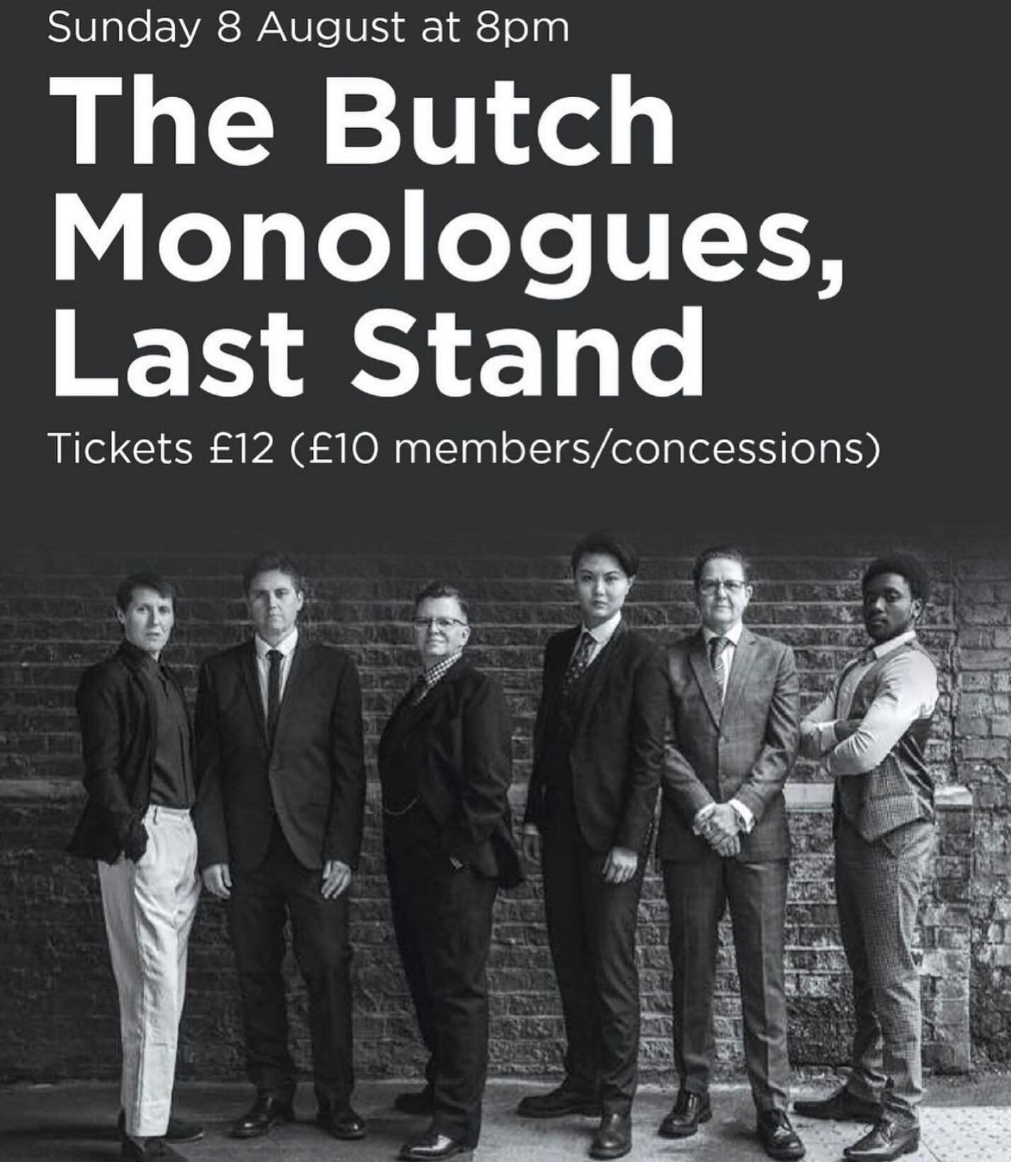 Our first gig is up for booking via @stablestheatre. Details in @thebutchmonologues bio. Please join us in the flesh or see us online at later dates to be released in August. 📸 @christaholkastudio #thebutchmonologues #lgbtqia #butch #nonbinary #tran