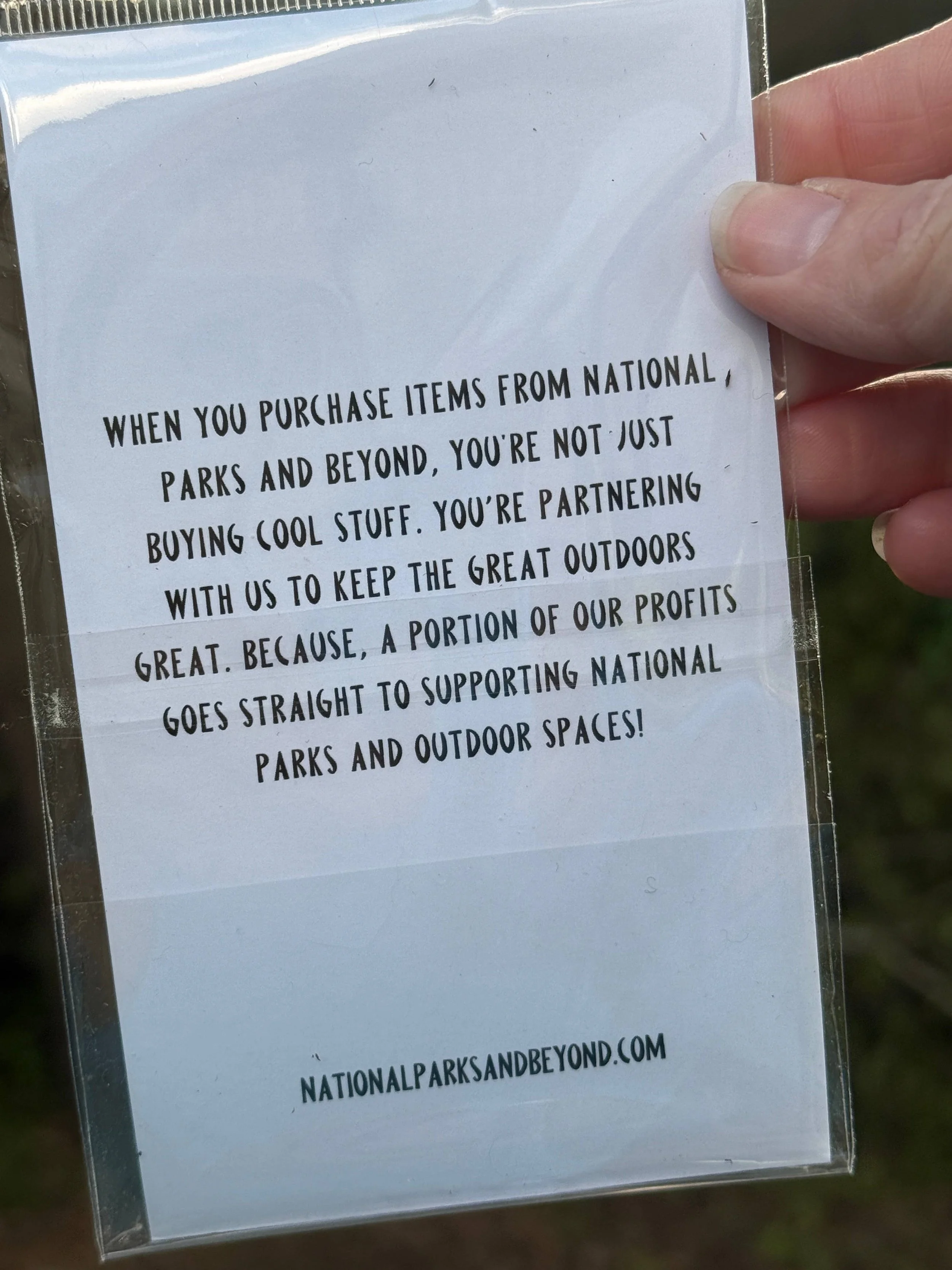 The back of the packaging