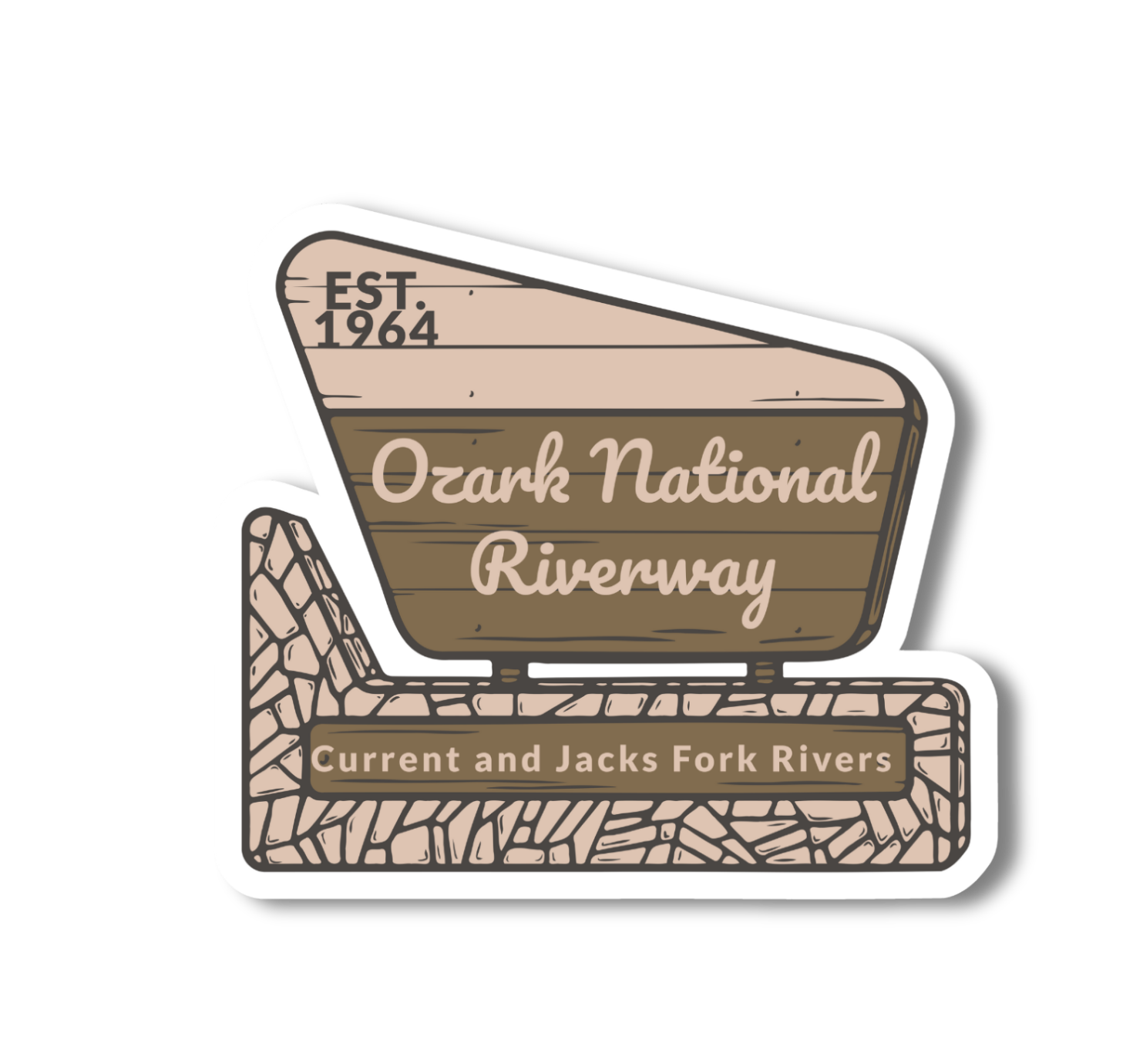 Ozark National Riverway Sign 3" Vinyl Sticker