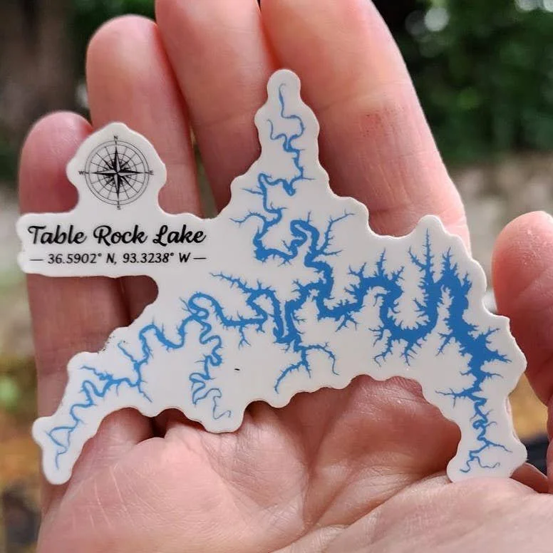 Table Rock Lake Coordinates 3" Vinyl Sticker