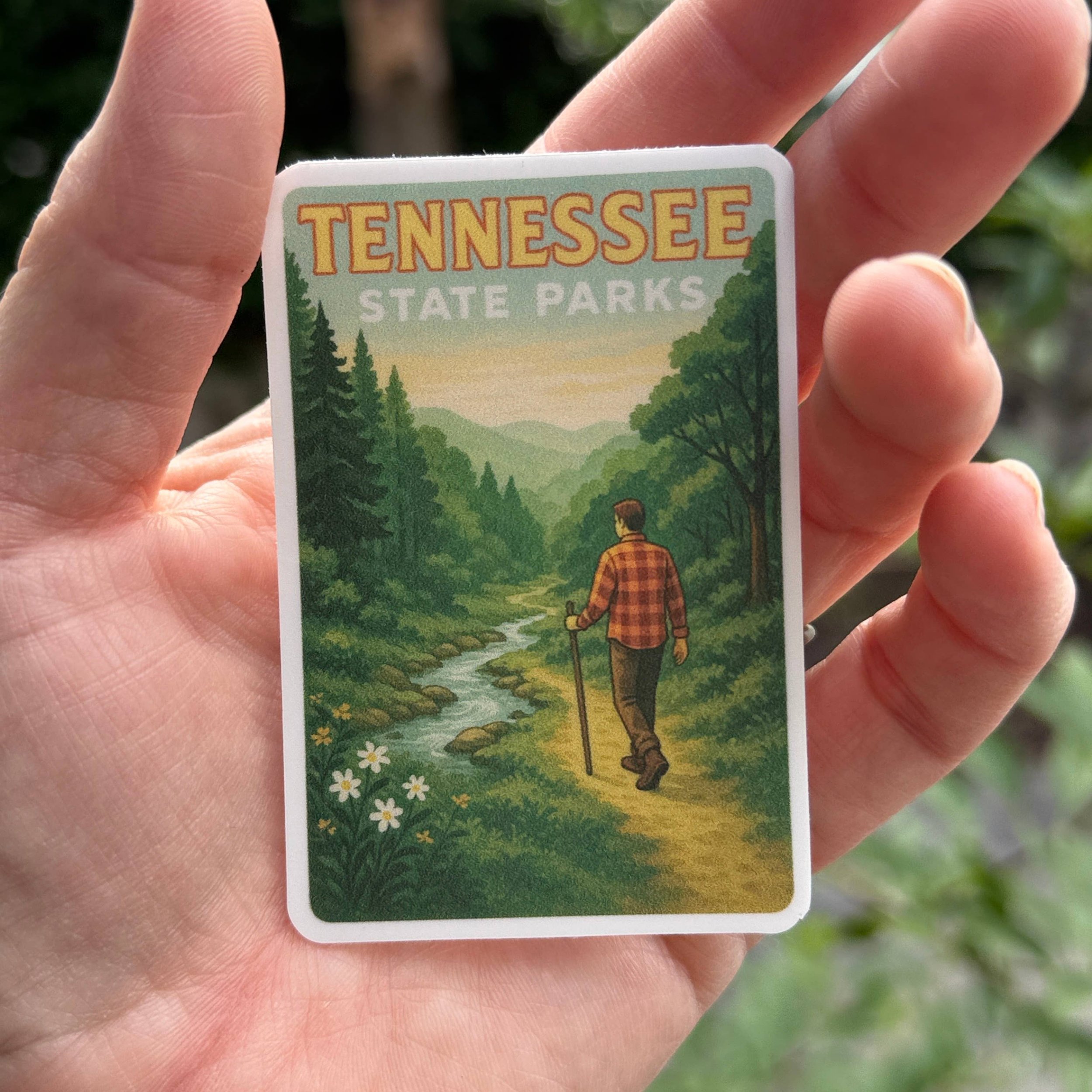 Tennessee State Parks Hiking  3" Vinyl Sticker