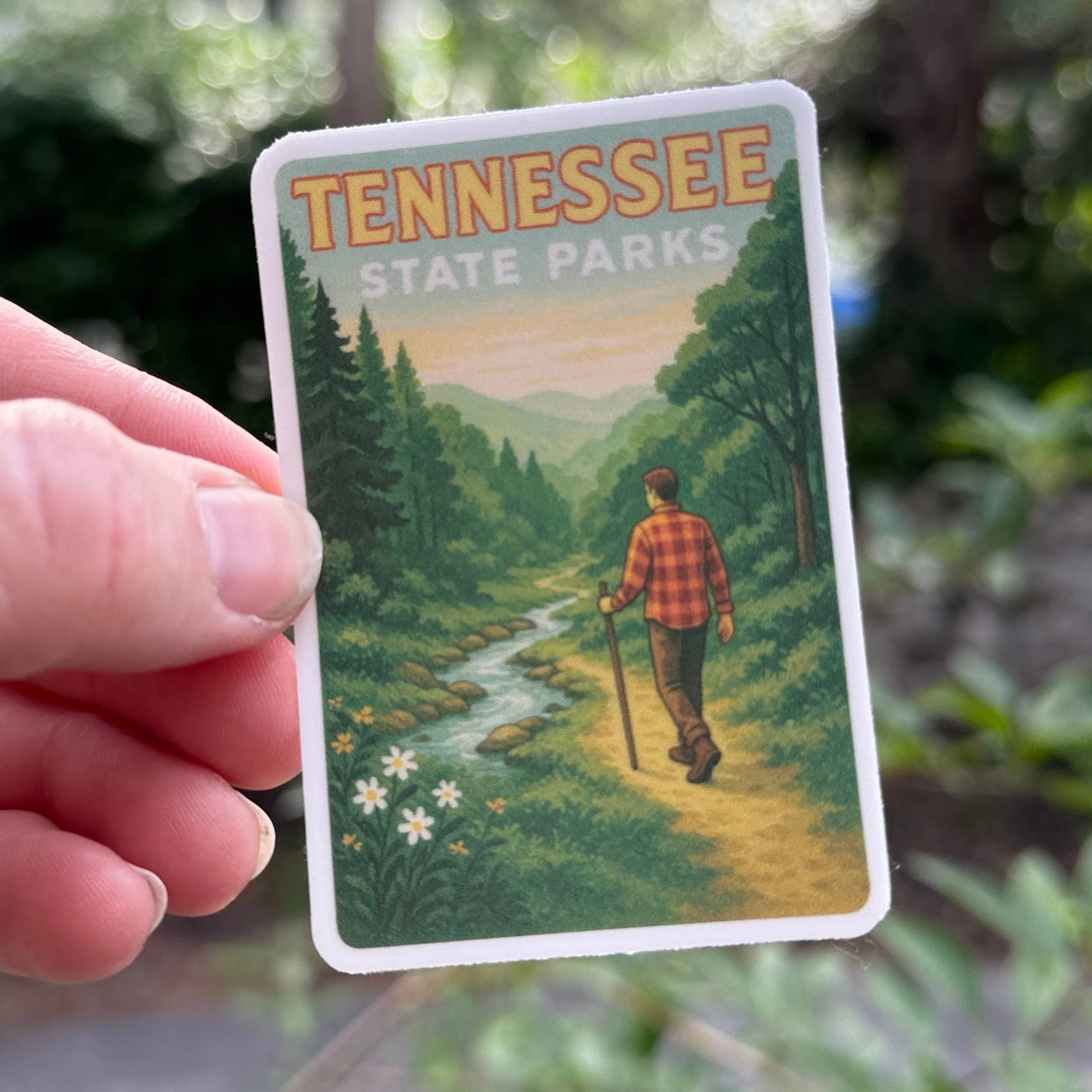 Tennessee State Parks Hiking  3" Vinyl Sticker
