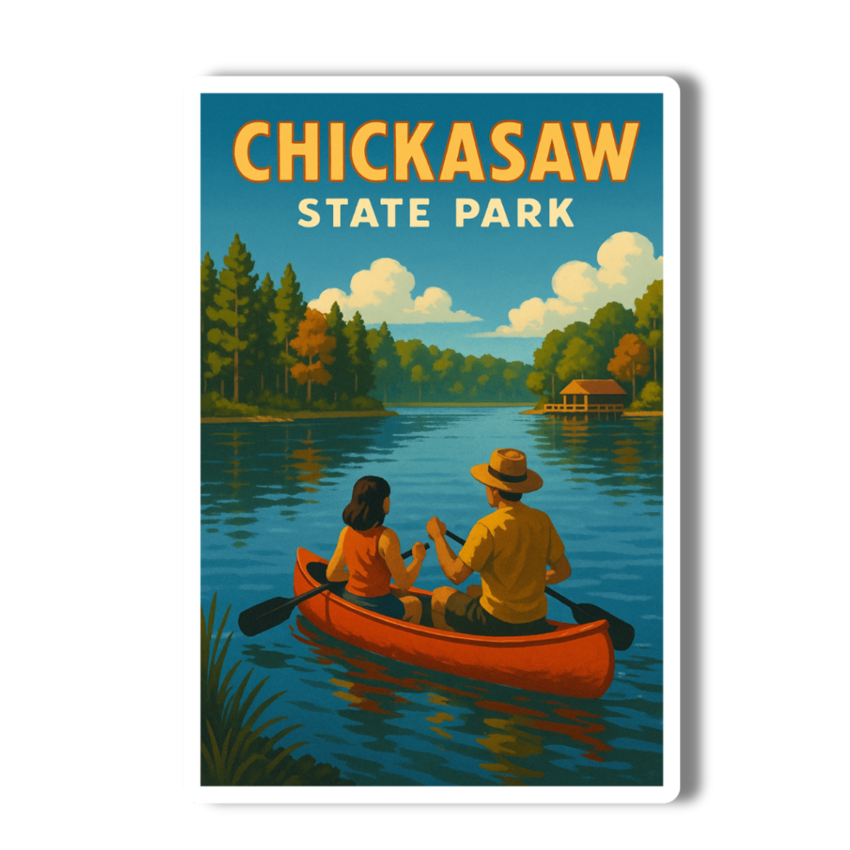 Tennessee's Chickasaw State Parks Floating 3" Vinyl Sticker