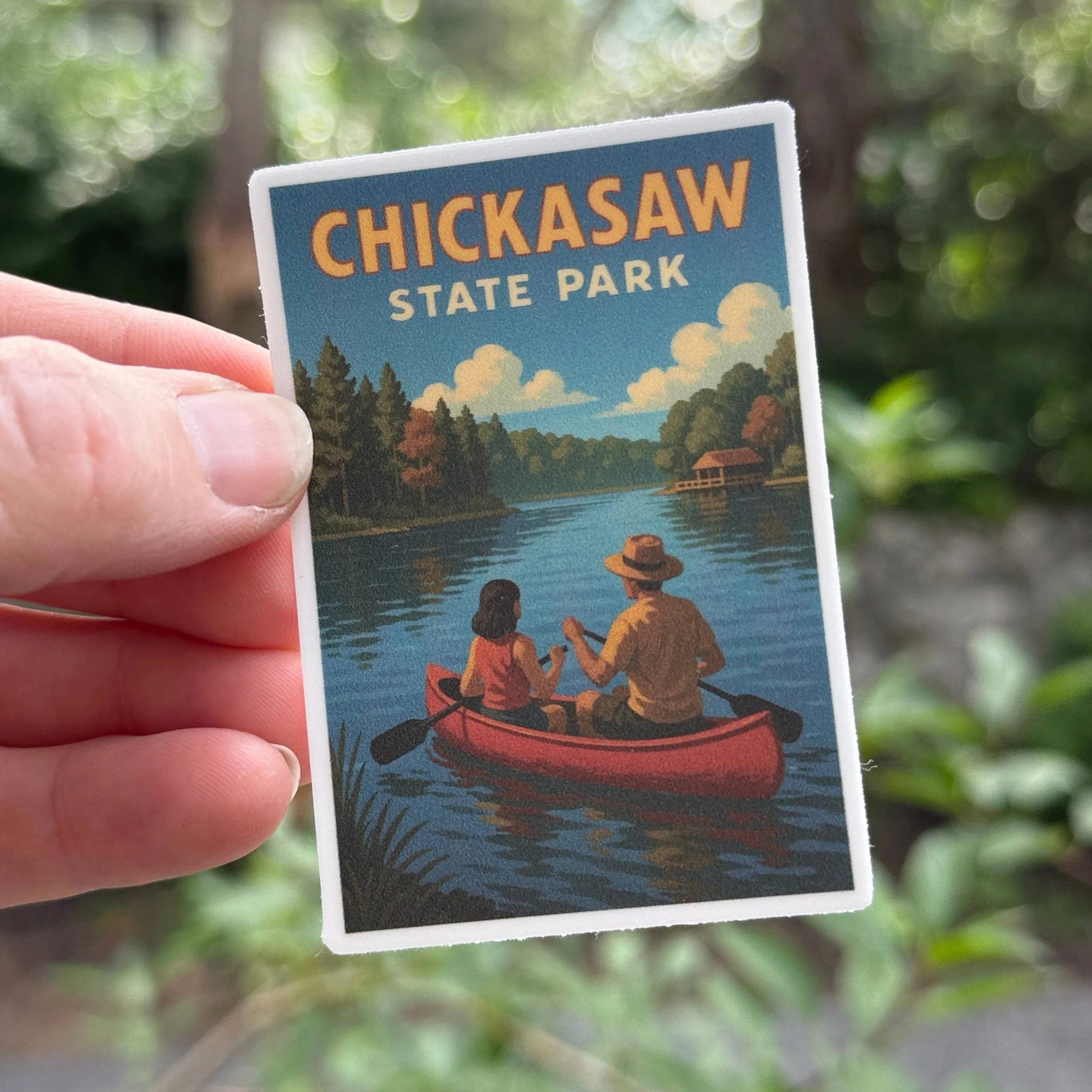 Tennessee's Chickasaw State Parks Floating 3" Vinyl Sticker