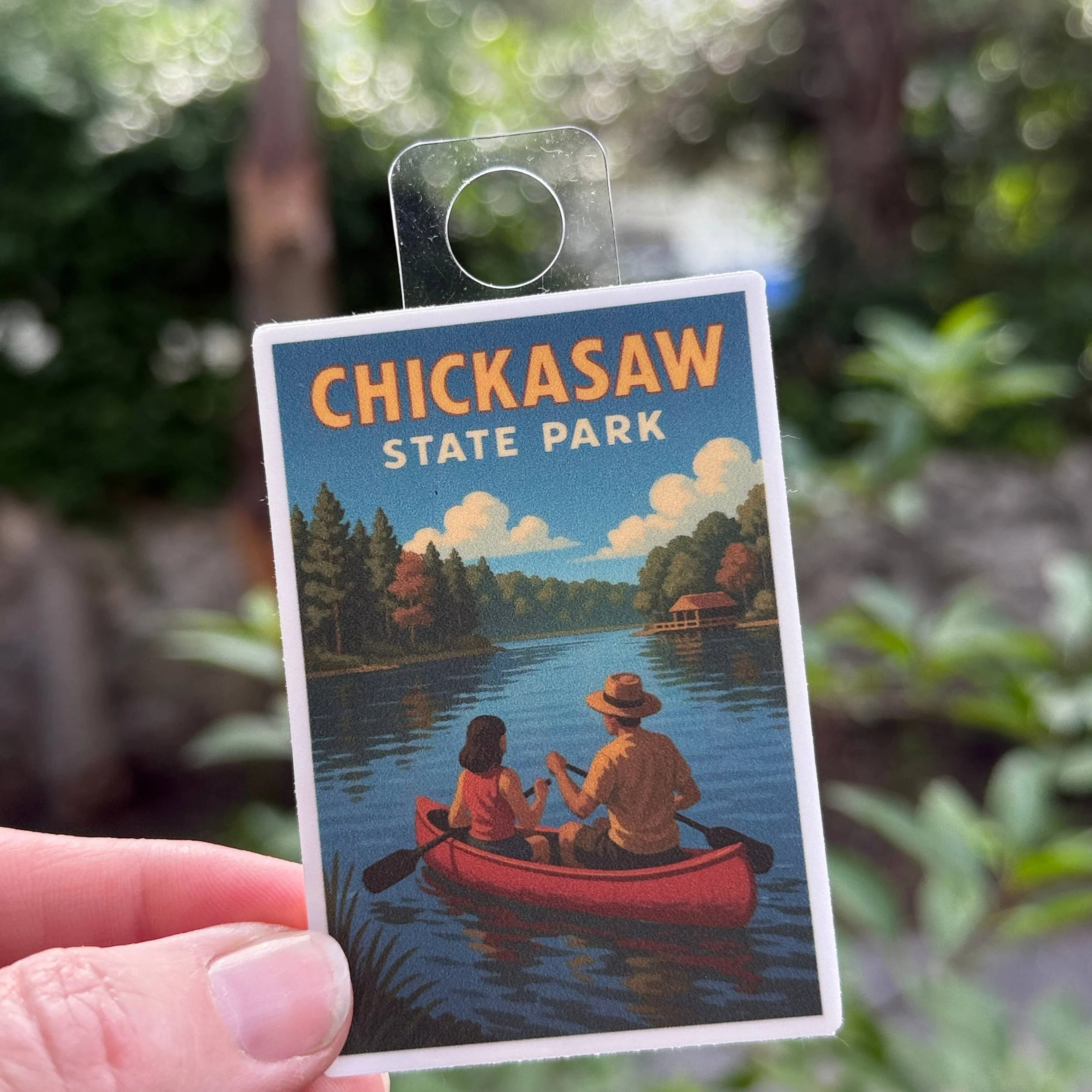 Tennessee's Chickasaw State Parks Floating 3" Vinyl Sticker