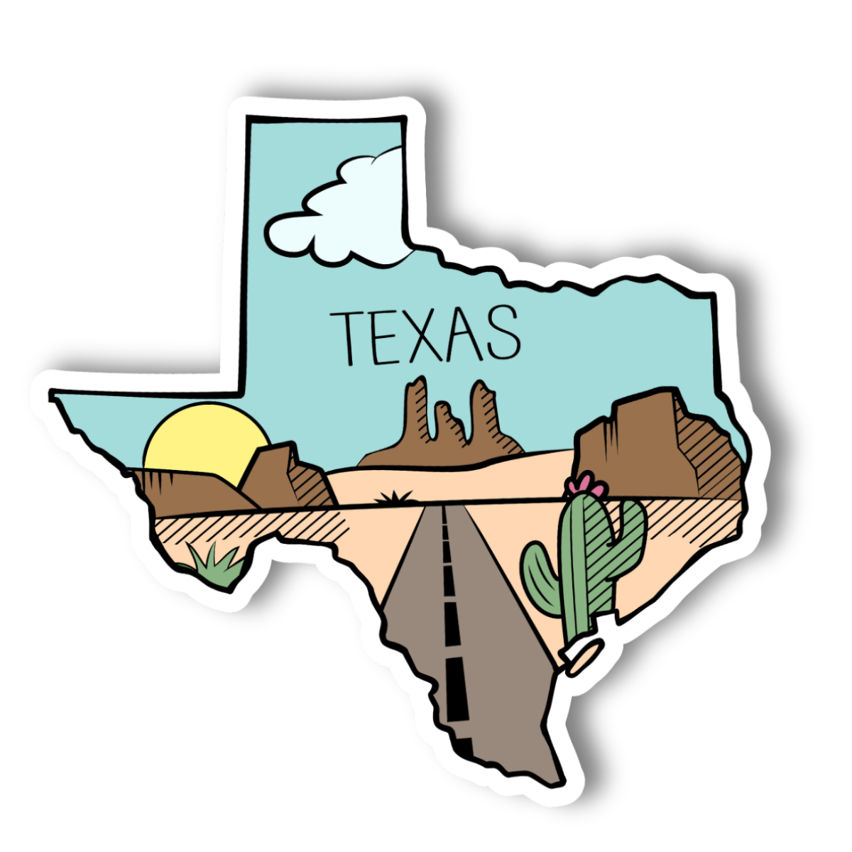 Texas State Checklist 3” Vinyl Sticker