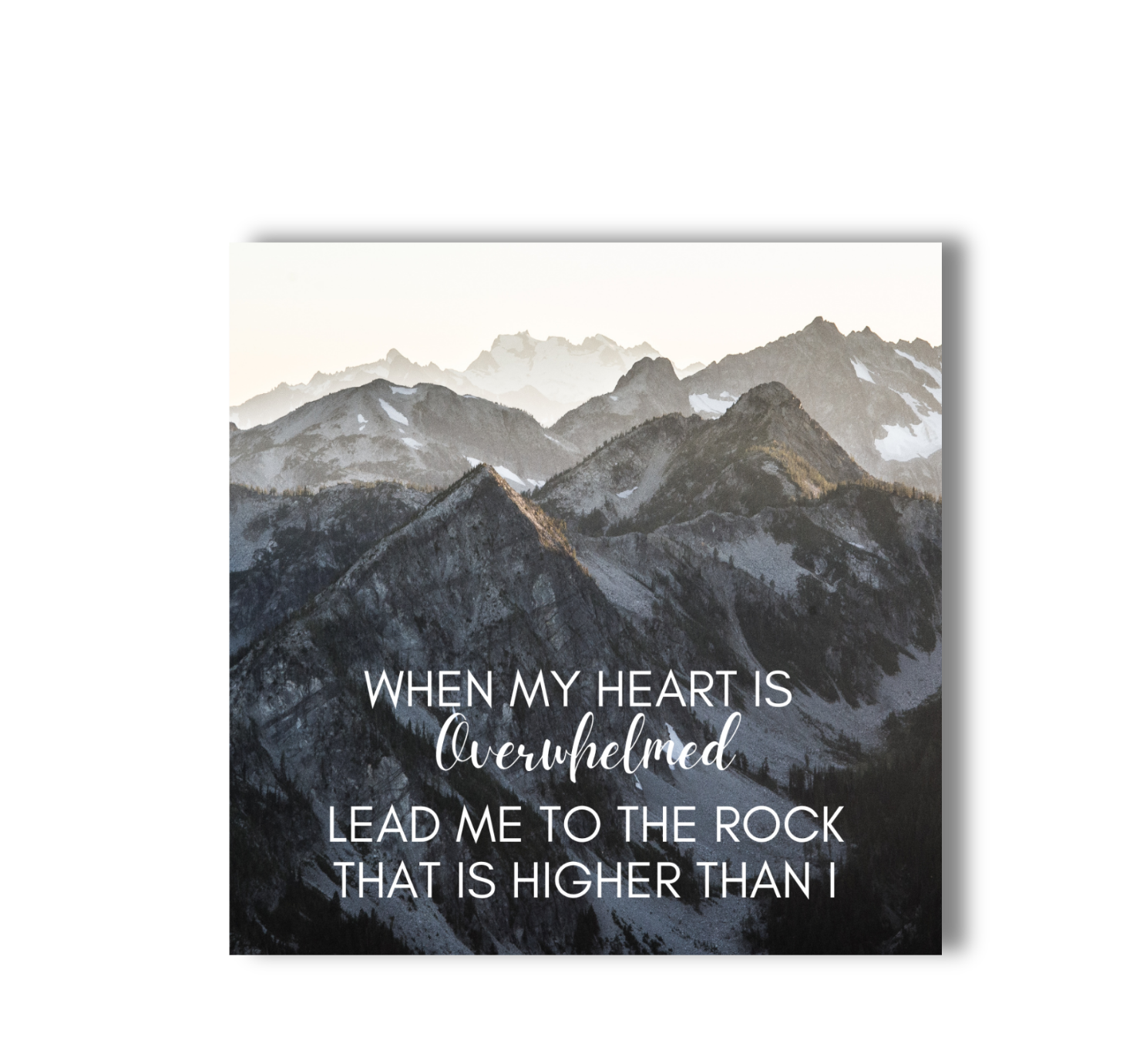 When I am Overwhelmed, Mountain 3" Vinyl Sticker