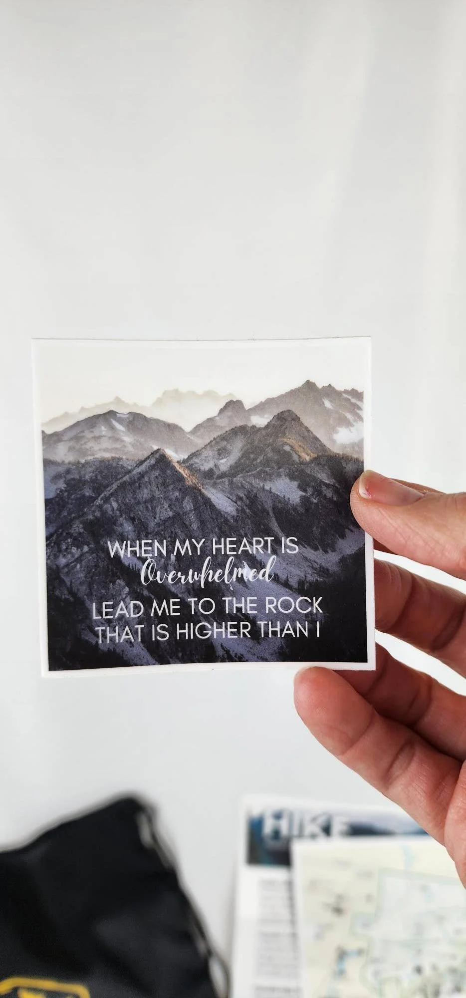 When I am Overwhelmed, Mountain 3" Vinyl Sticker