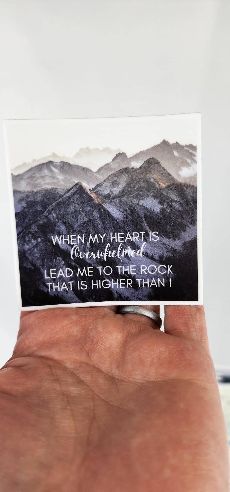 When I am Overwhelmed, Mountain 3" Vinyl Sticker