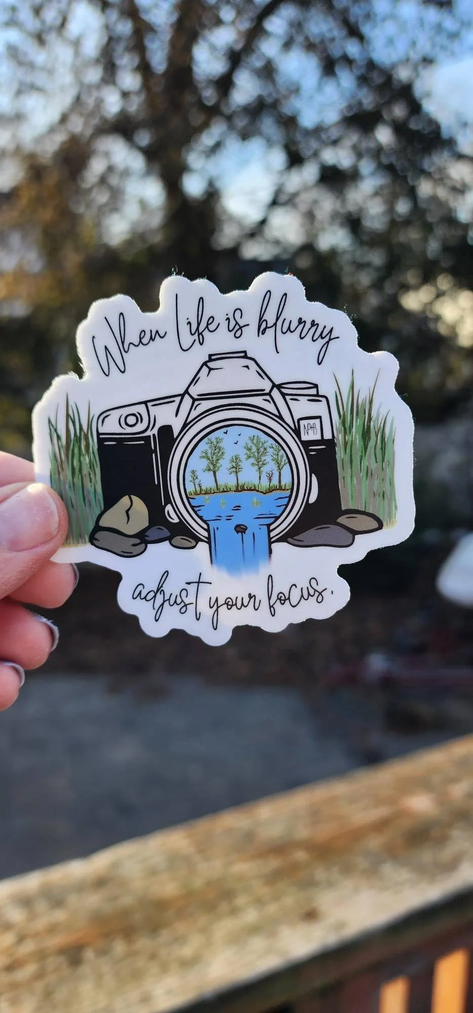 When Life Gets Blurry Grasslands Photography 3" Vinyl Sticker