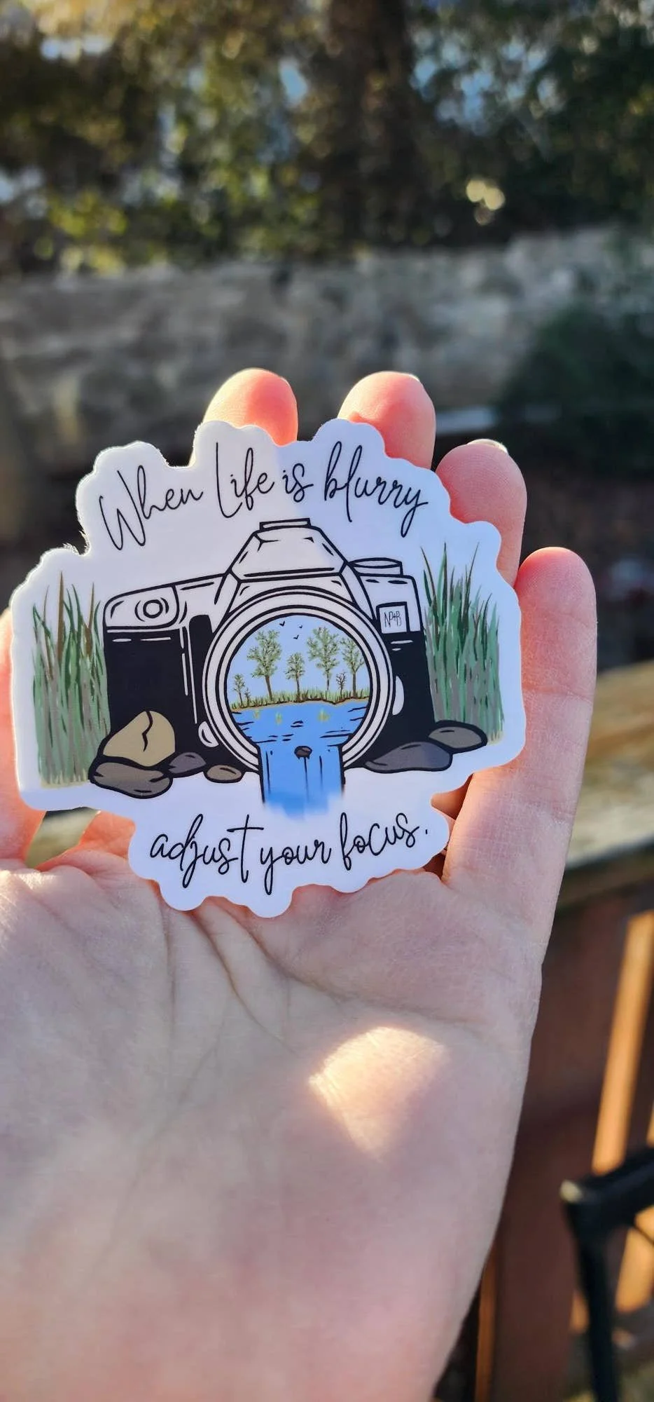 When Life Gets Blurry Grasslands Photography 3" Vinyl Sticker