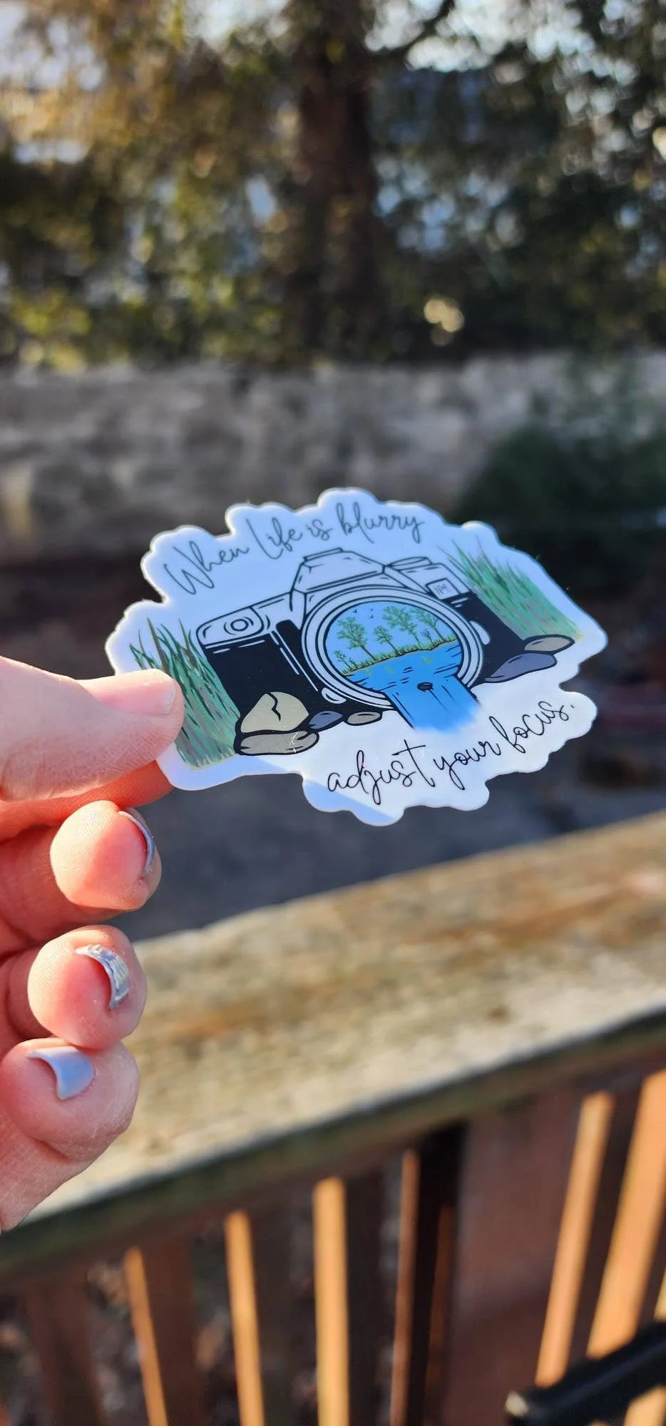 When Life Gets Blurry Grasslands Photography 3" Vinyl Sticker