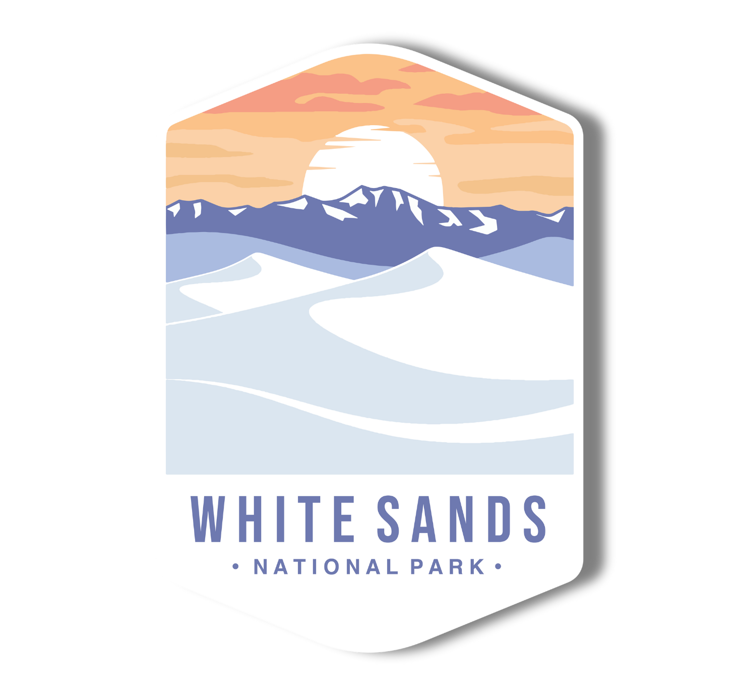 White Sands Tall 3" Vinyl Sticker 