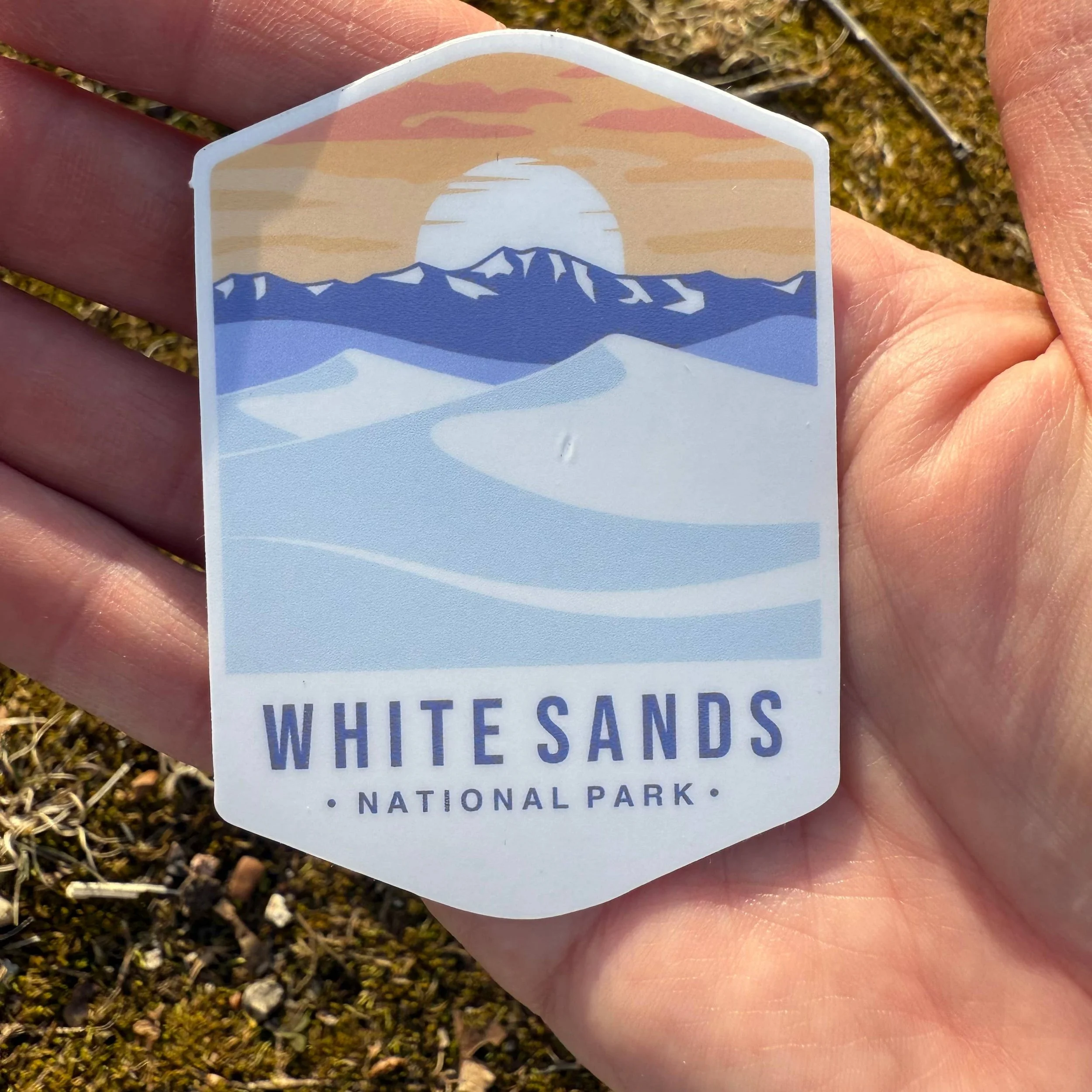 White Sands Tall 3" Vinyl Sticker 
