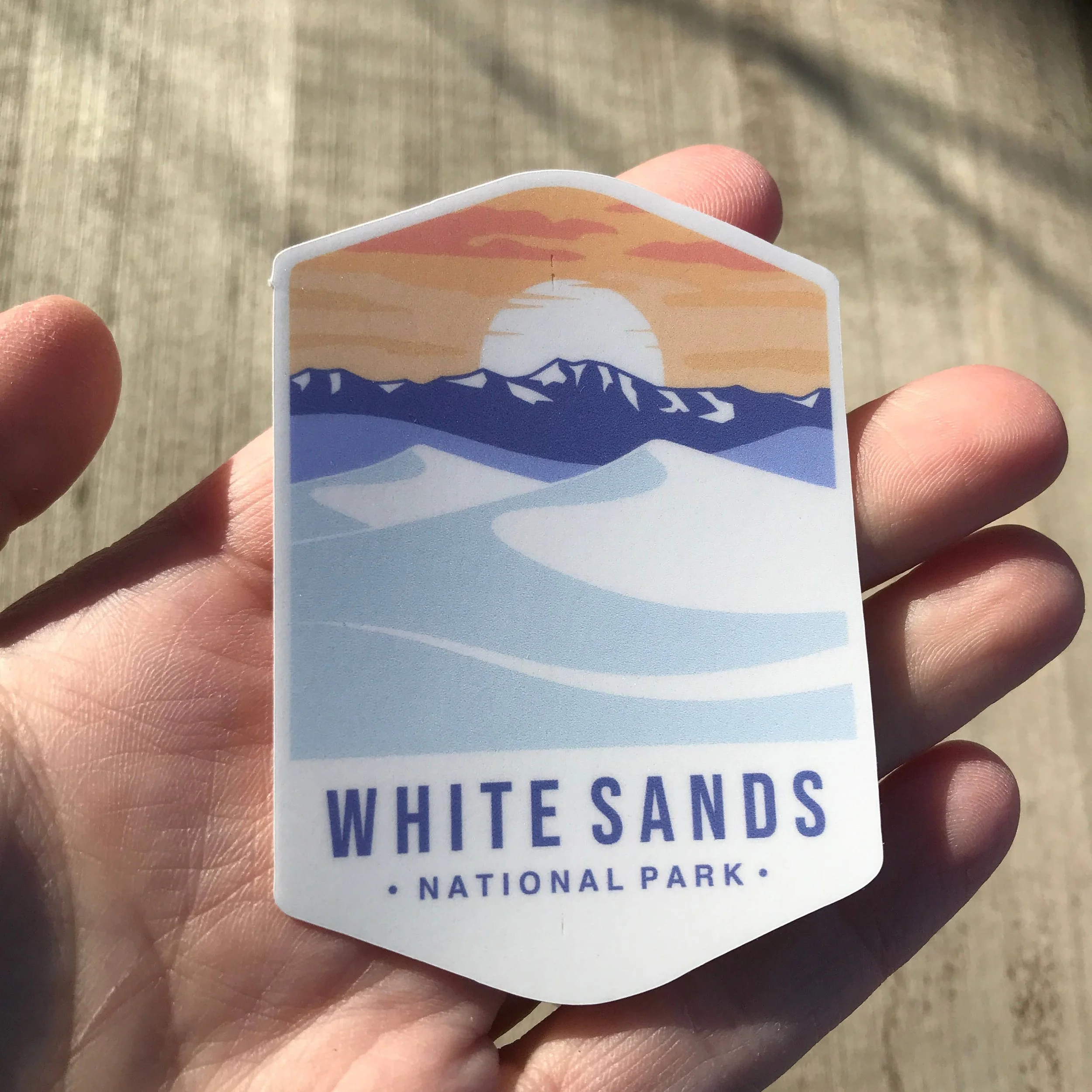 White Sands Tall 3" Vinyl Sticker 