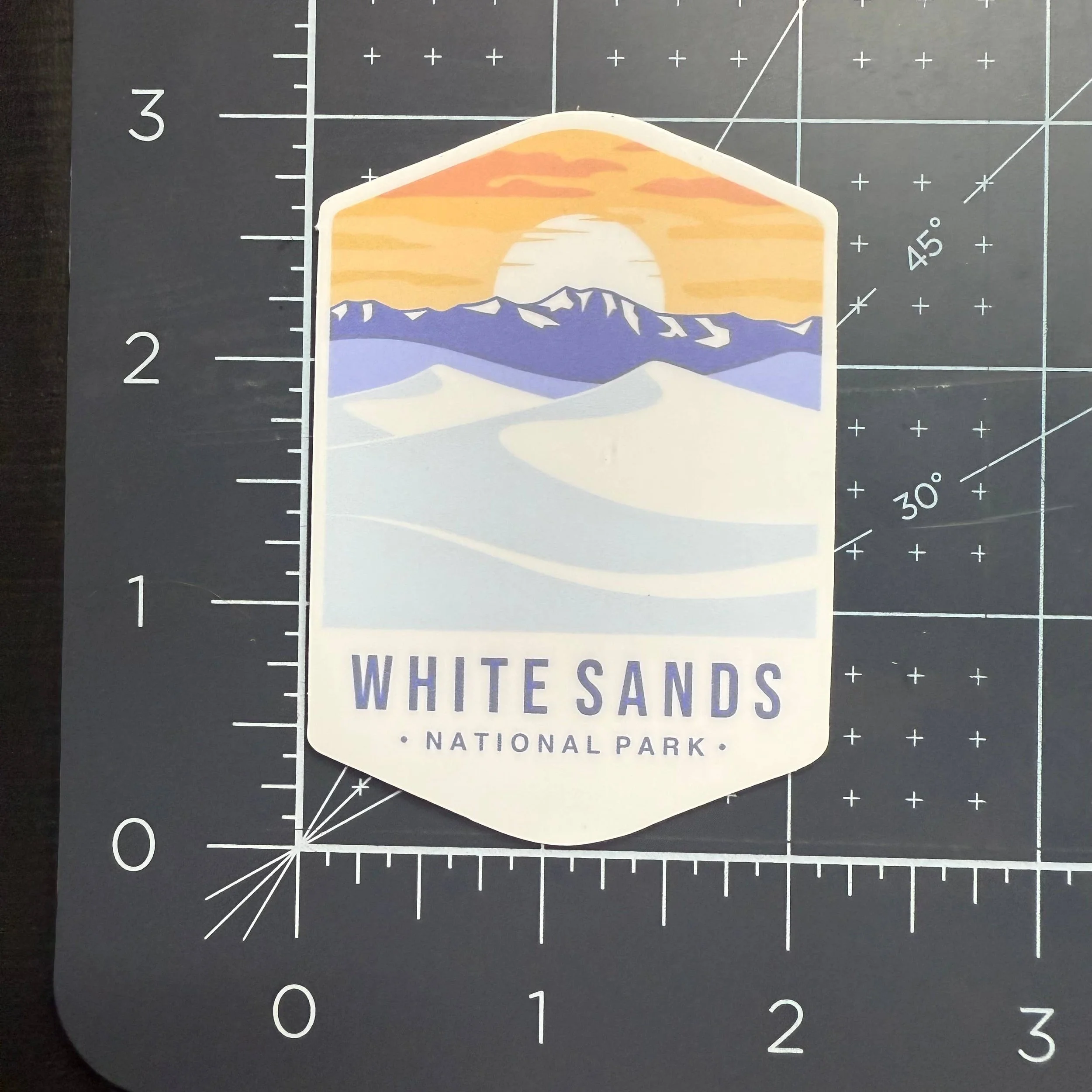 White Sands Tall 3" Vinyl Sticker 
