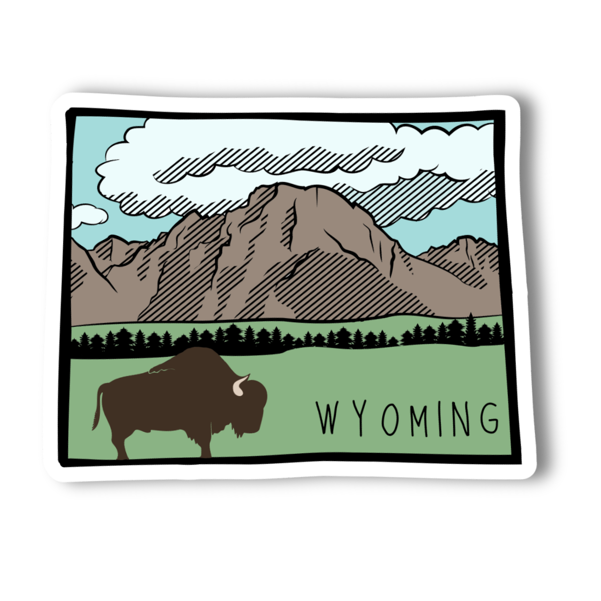 Wyoming State Checklist 3” Vinyl Sticker