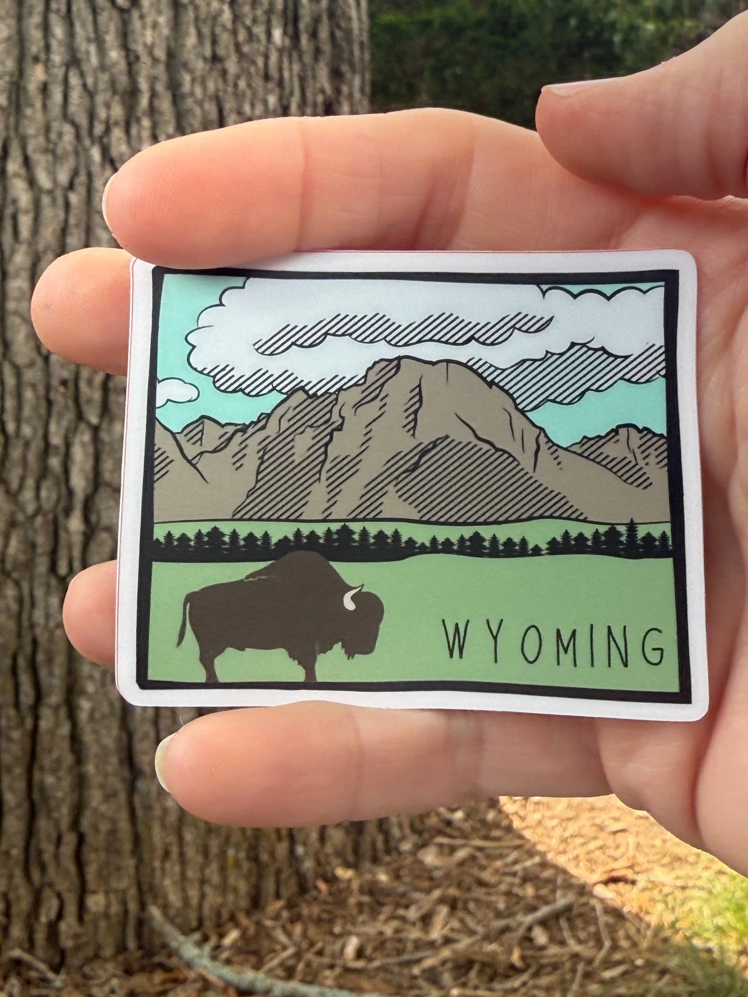 Wyoming State Checklist 3” Vinyl Sticker
