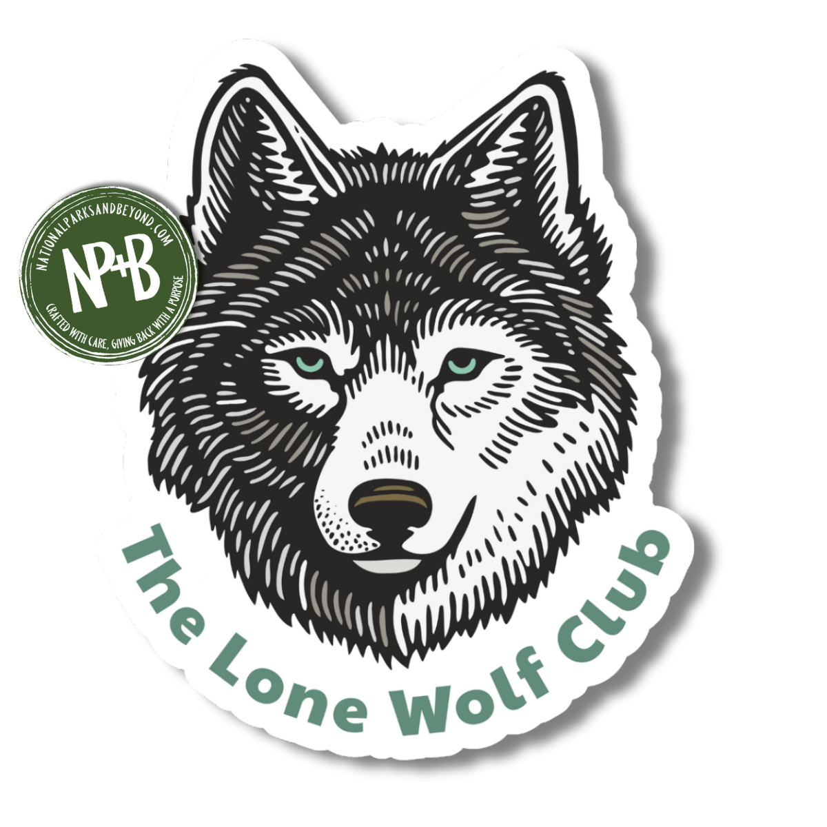 Lone Wolf Sticker – Wolf Face Vinyl Decal | Wildlife & Outdoor Nature Sticker (2 and 3 Inch)