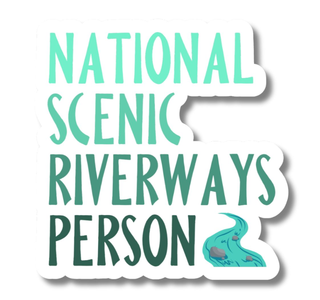 National Riverway Person Vinyl 3" Sticker