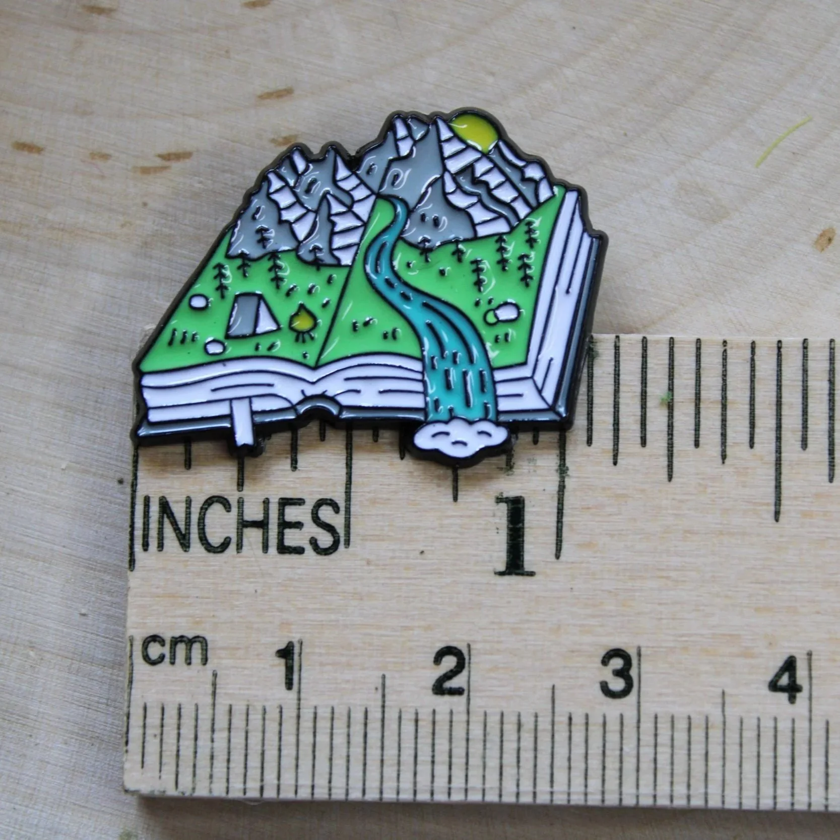 Metal Pin is 1" wide