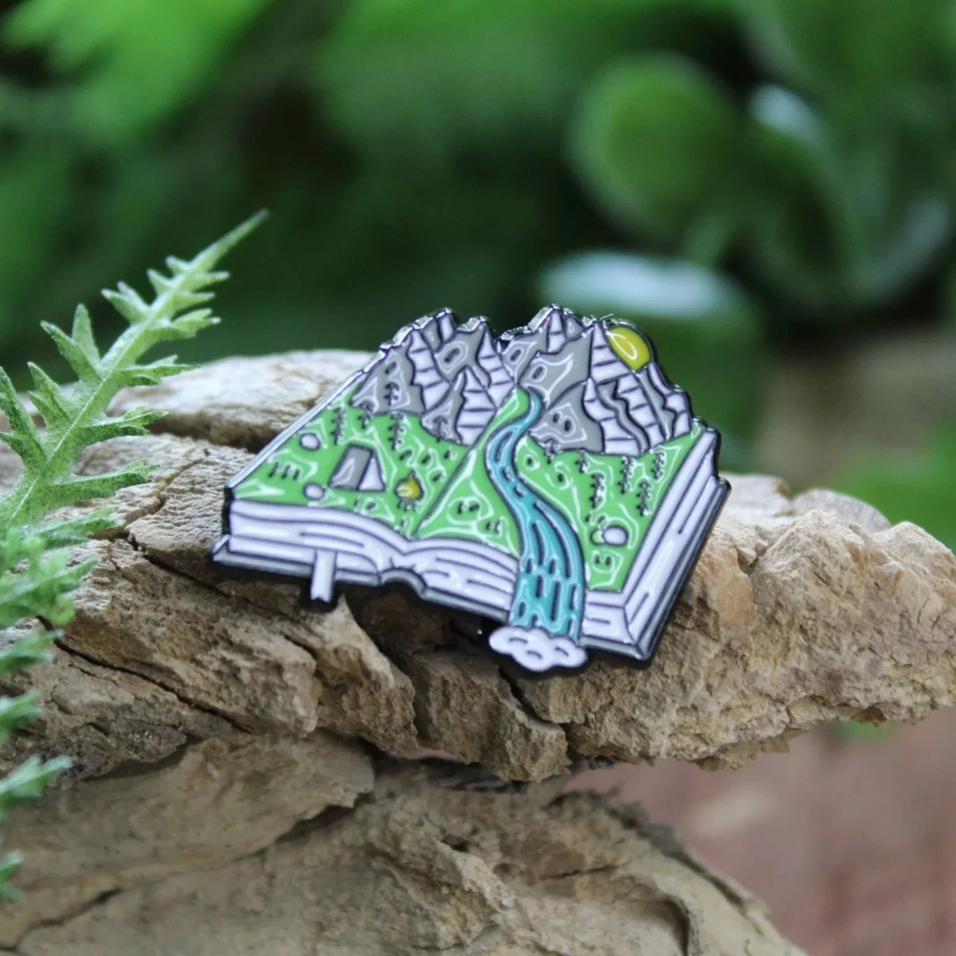Reading is an Adventure Enamel and Metal Lapel Pin