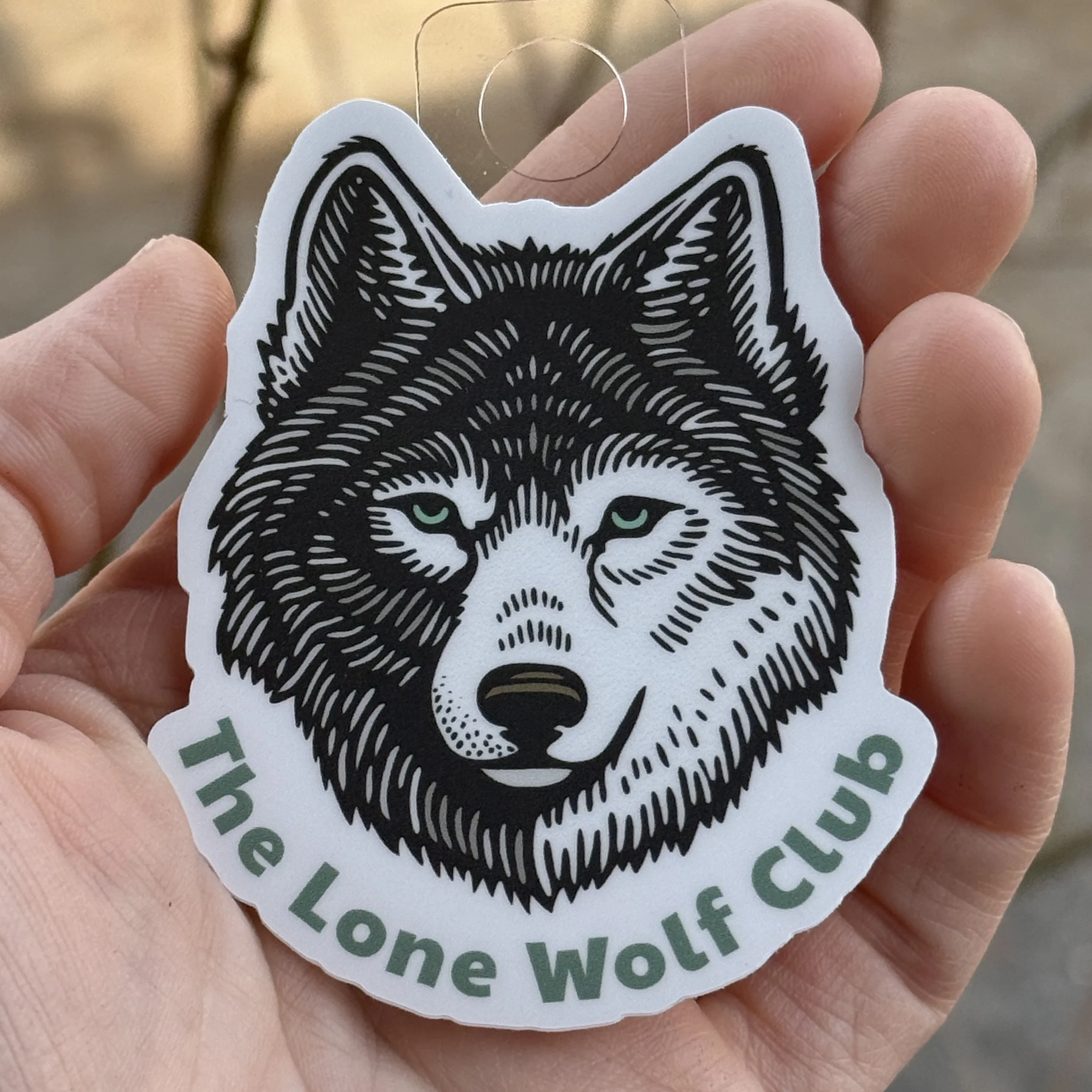 3 inch Sticker showeing the hang tag that is avalible for wholesale orders