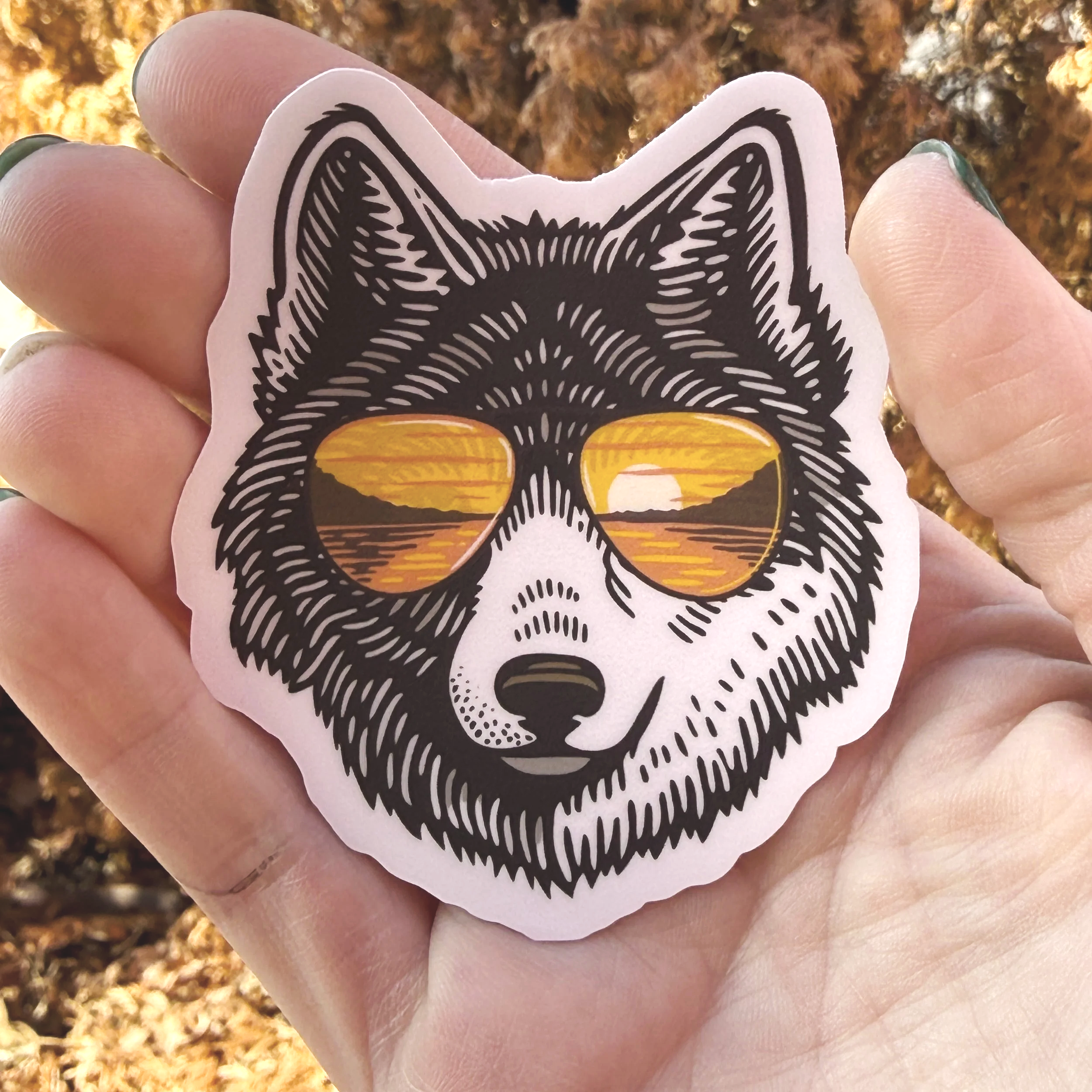wolf-sunglasses-lake-reflection-vinyl-sticker-3-inch.png
