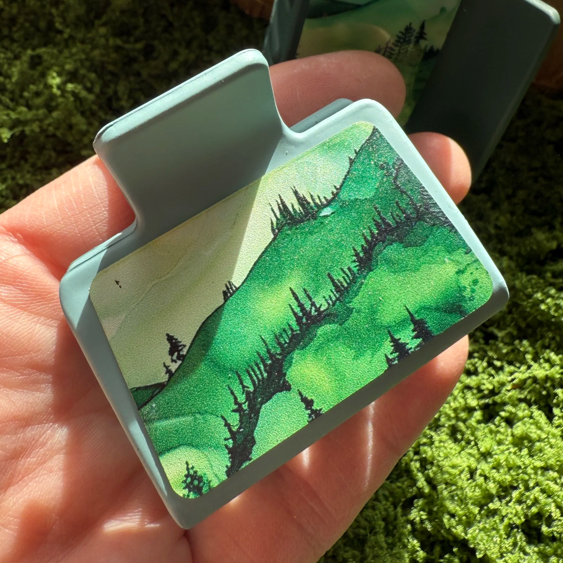 Horizontal 2 inch acrylic hair clip