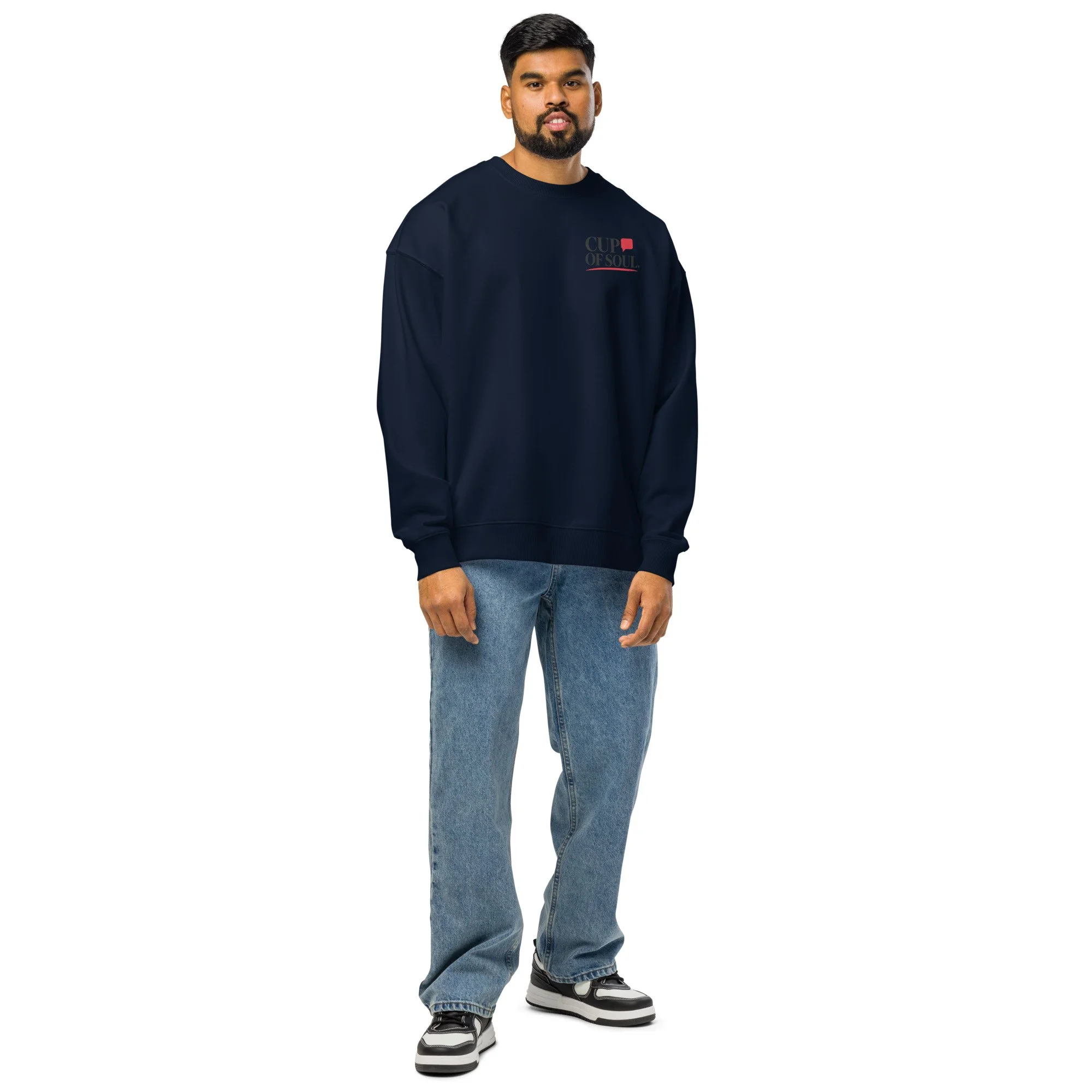 unisex-organic-oversized-raddler-2.0-sweatshirt-french-navy-front-6a98f32a5c2a9.jpg