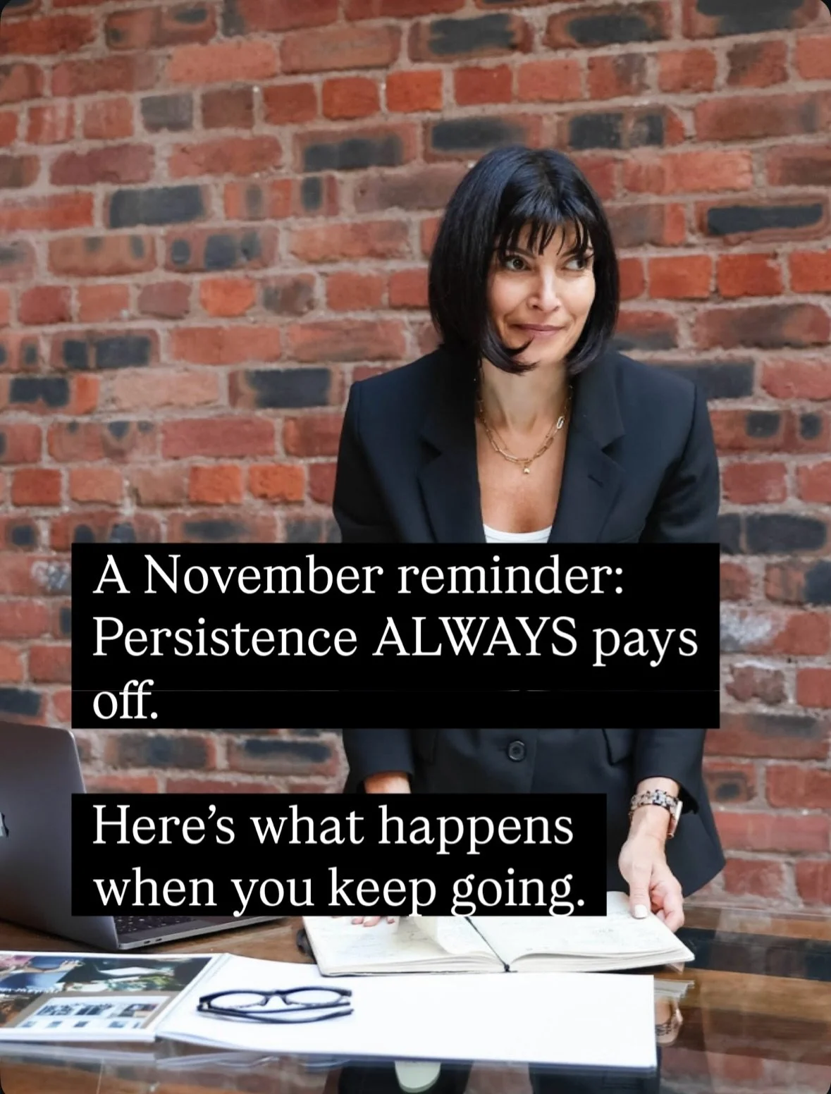 Here&rsquo;s what happens when you keep going&hellip; save this as a reminder 

November has been a month of breakthrough moments, and It&rsquo;s got me thinking about the power of persistence.

Table for 10 - an idea I&rsquo;ve held for YEARS - fina