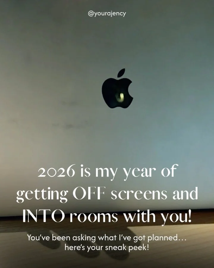 2026 is my year of getting OFF screens and INTO rooms with you.
Showing  up in person - it changes EVERYTHING.

That coffee morning I dragged myself to when I moved to India? Built a community of 2,000 women.
Saying hello to a random mum at my kids&r