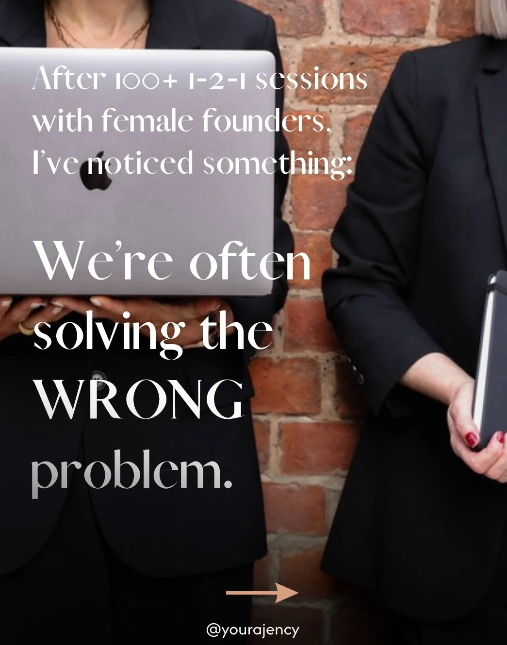 After 55+ sessions with female founders, I&rsquo;ve noticed something: You&rsquo;re all solving the WRONG problem.
You don&rsquo;t have a MARKETING problem.
You have a CLARITY problem.
Marketing feels overwhelming? That&rsquo;s because you&rsquo;re t